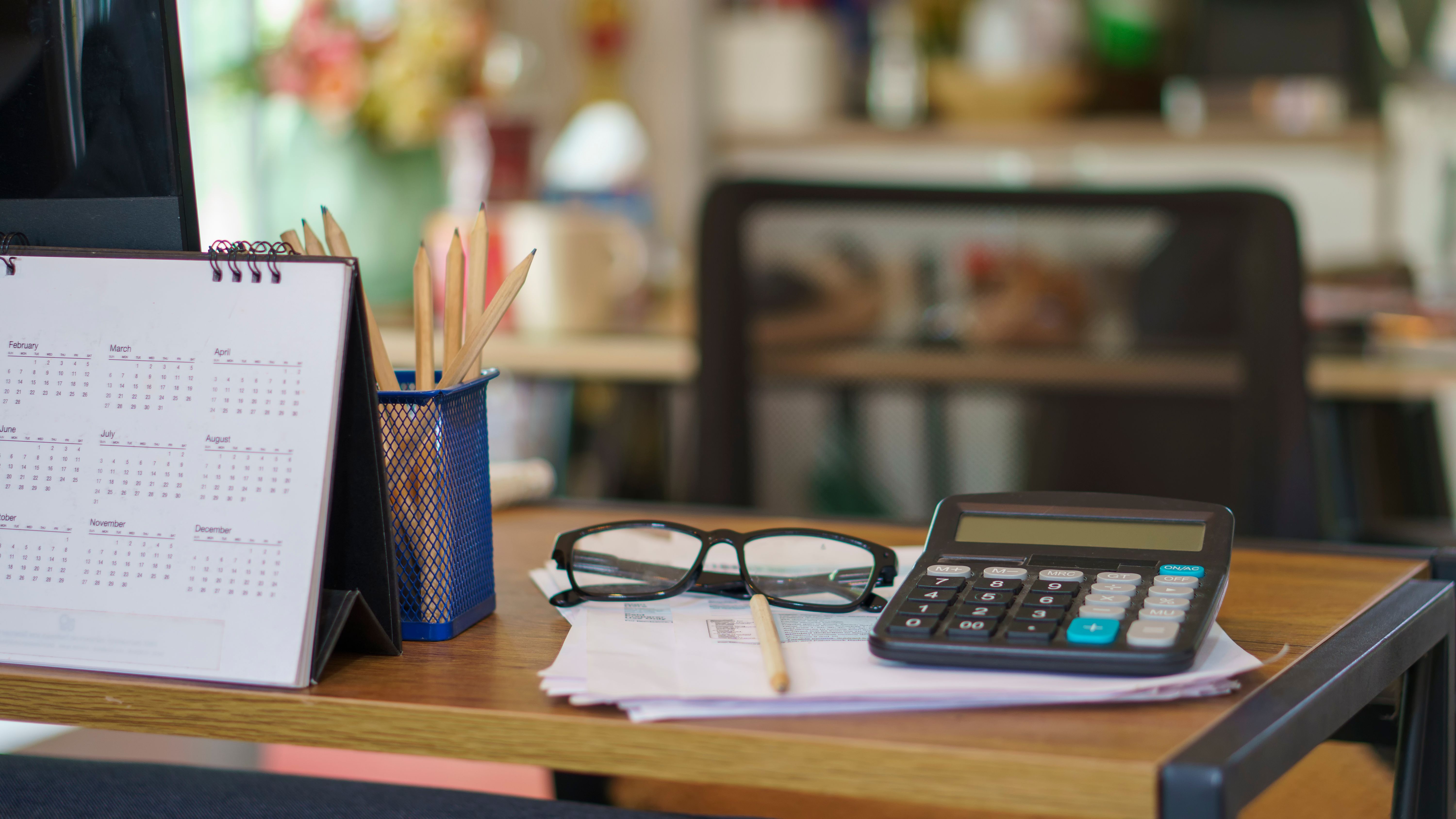 Planning Budget and Tax Concept. Individual Income 1040 Tax Form For who have income According to United States law. This is the season that has to pay and deadline of tax payment.