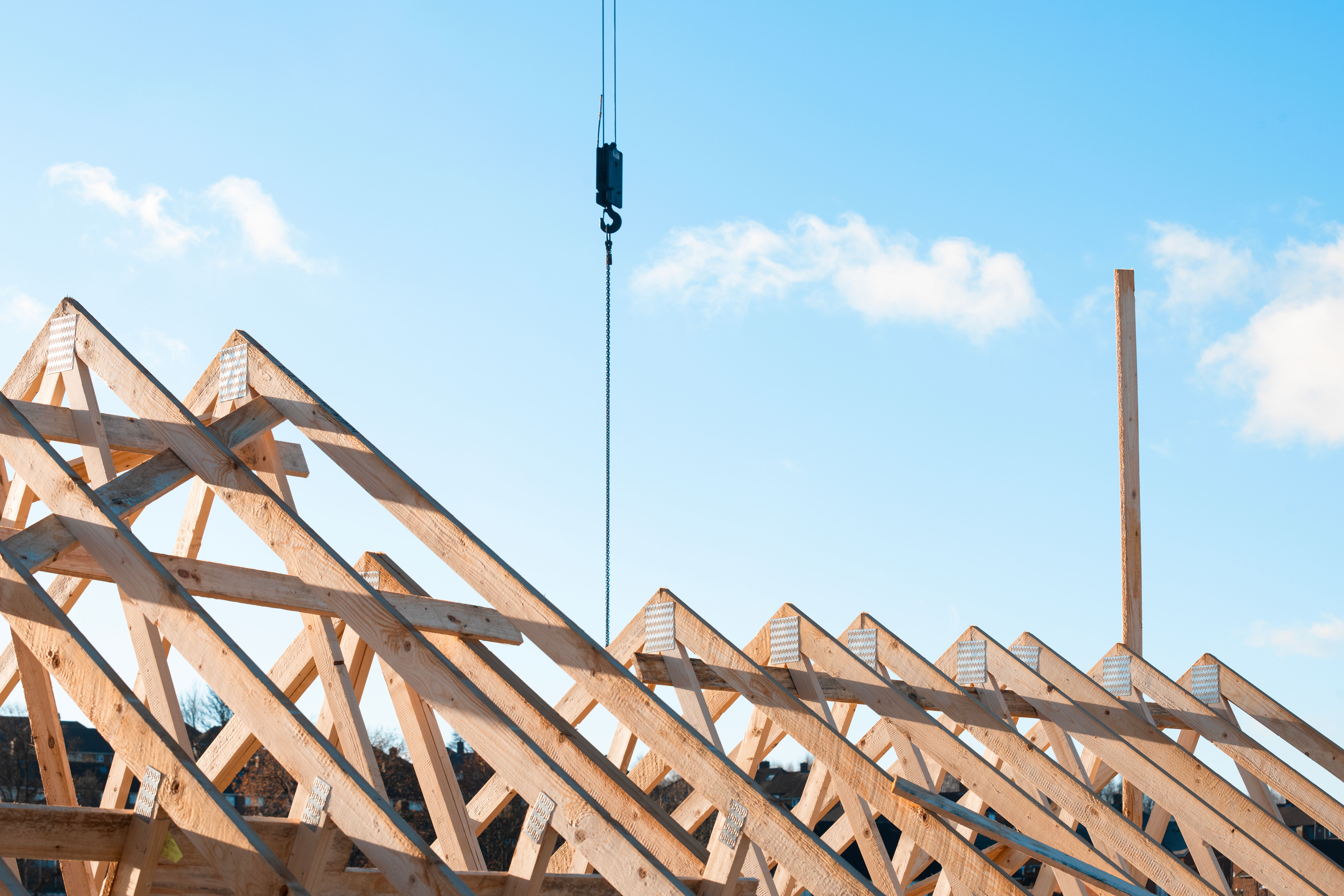 wood roof construction
