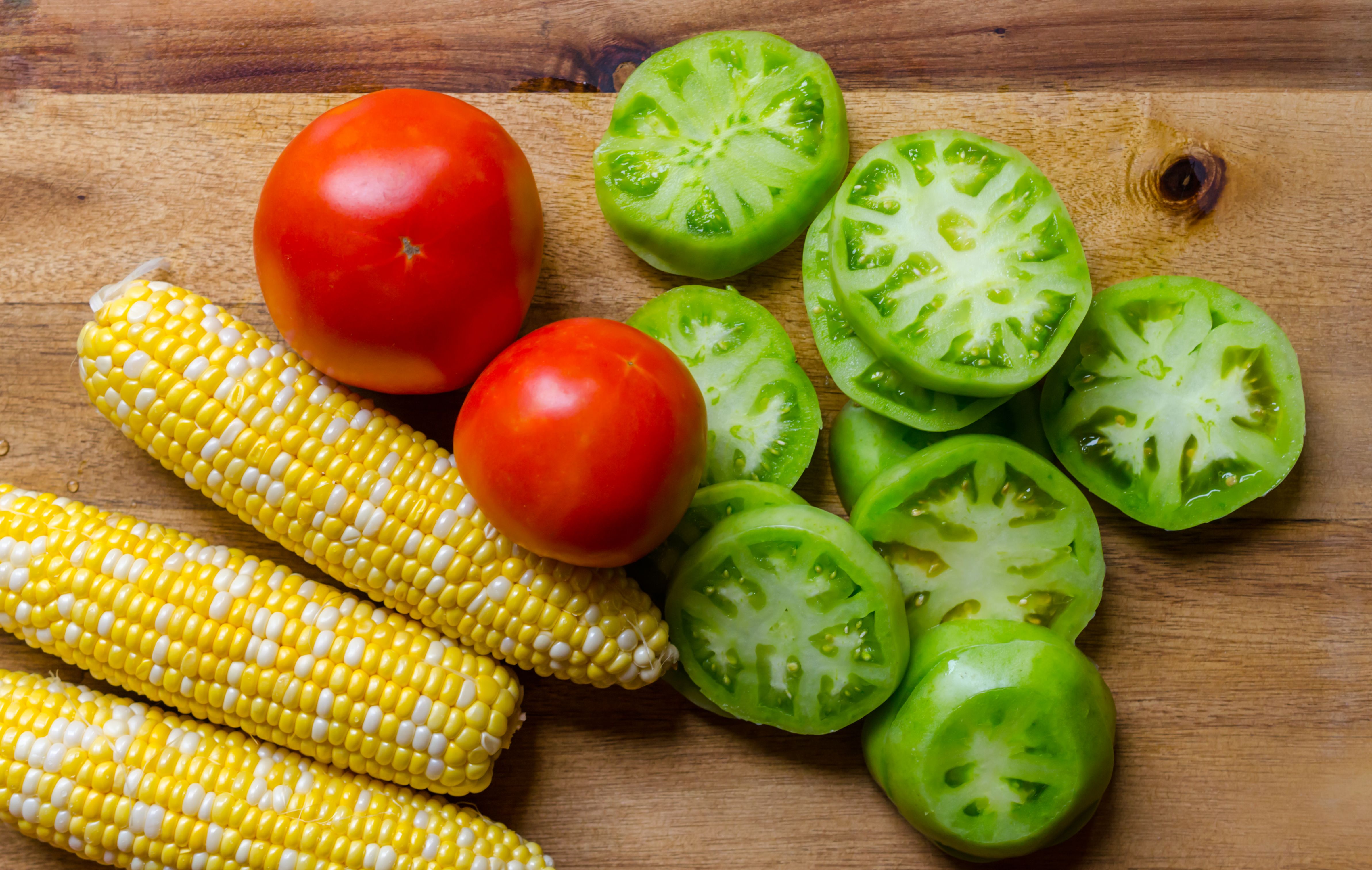 summer tomatoes corn