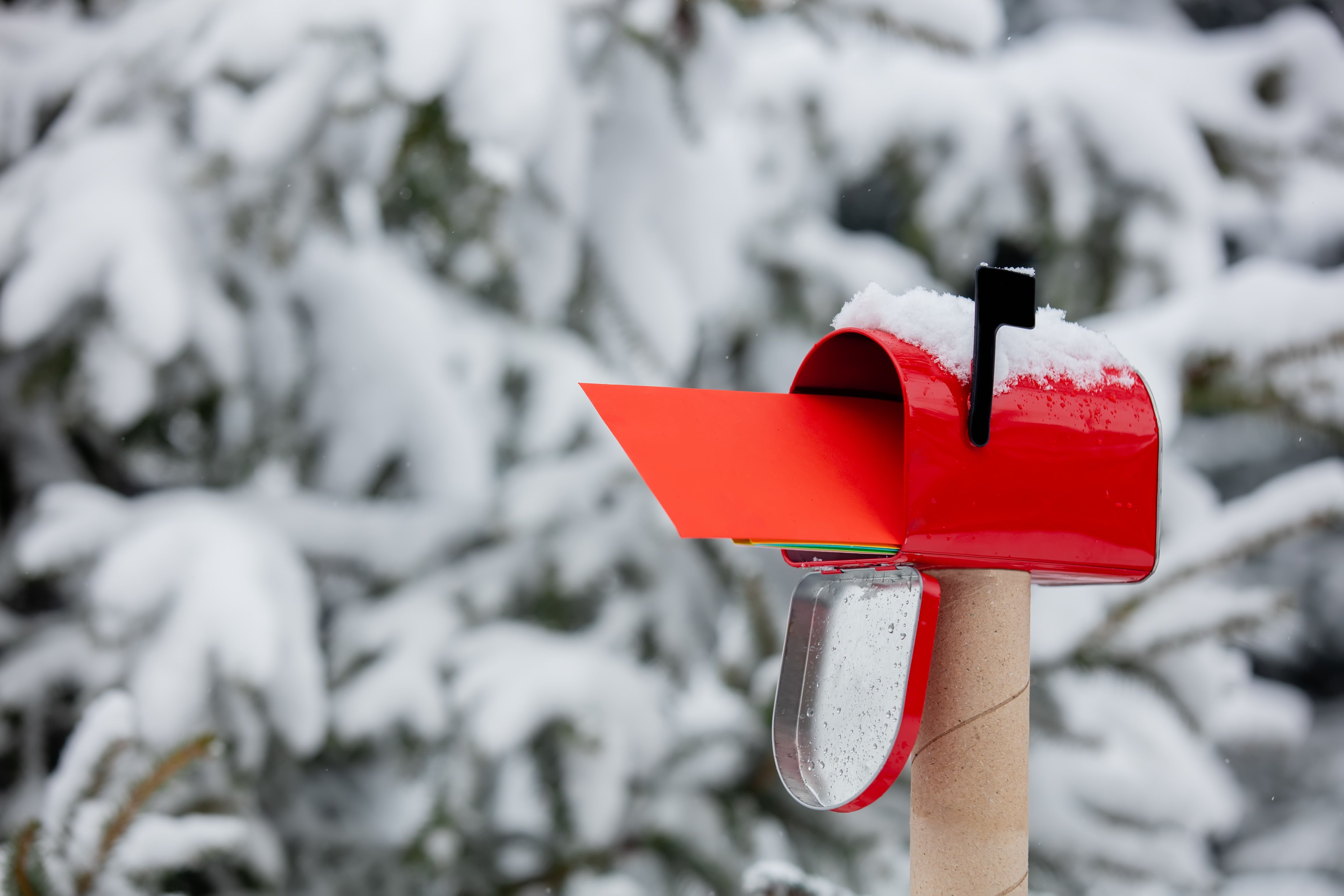 snowy mailbox