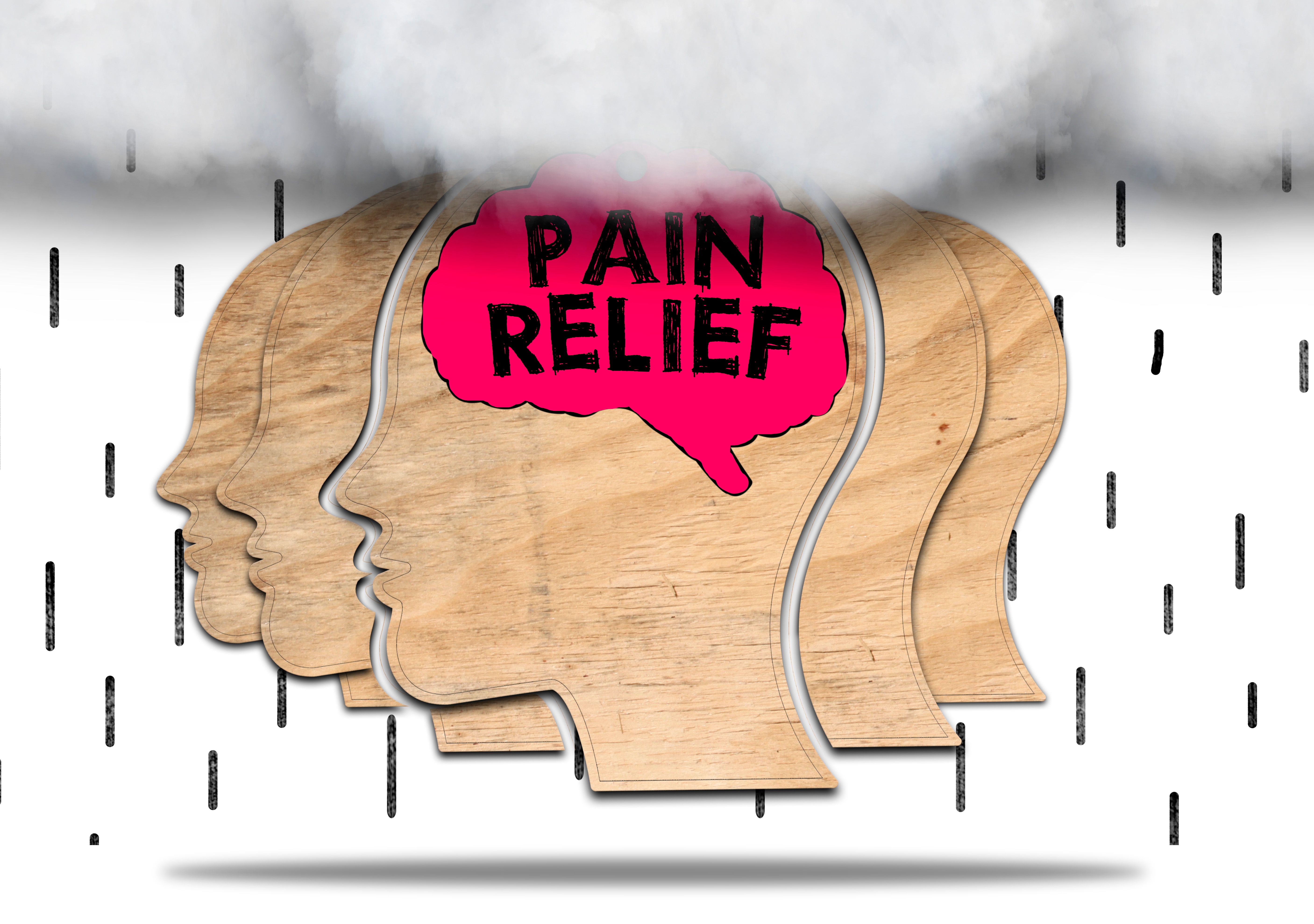 PAIN RELIEF / White background concept (Click for more)