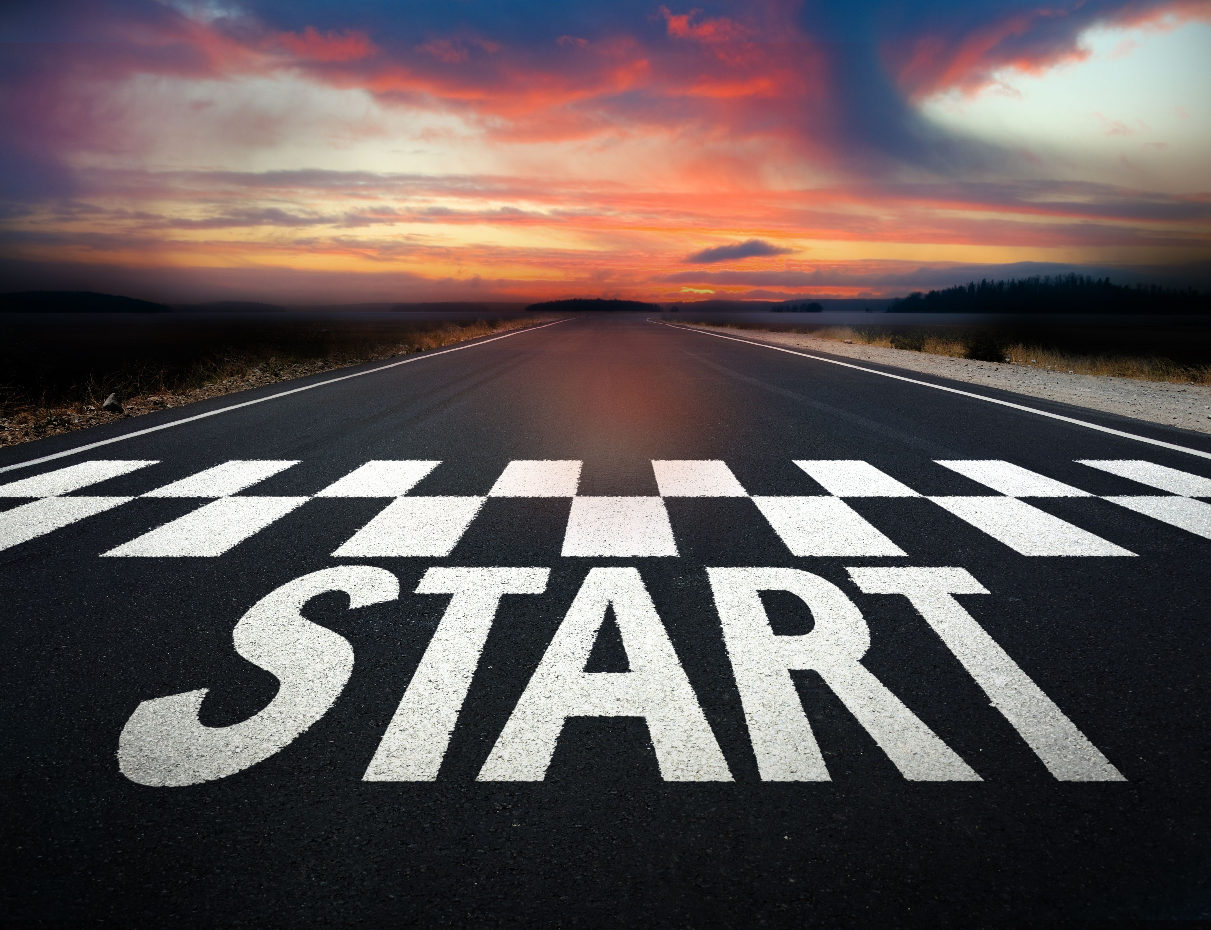 Start of 2018 road marking, note paint details