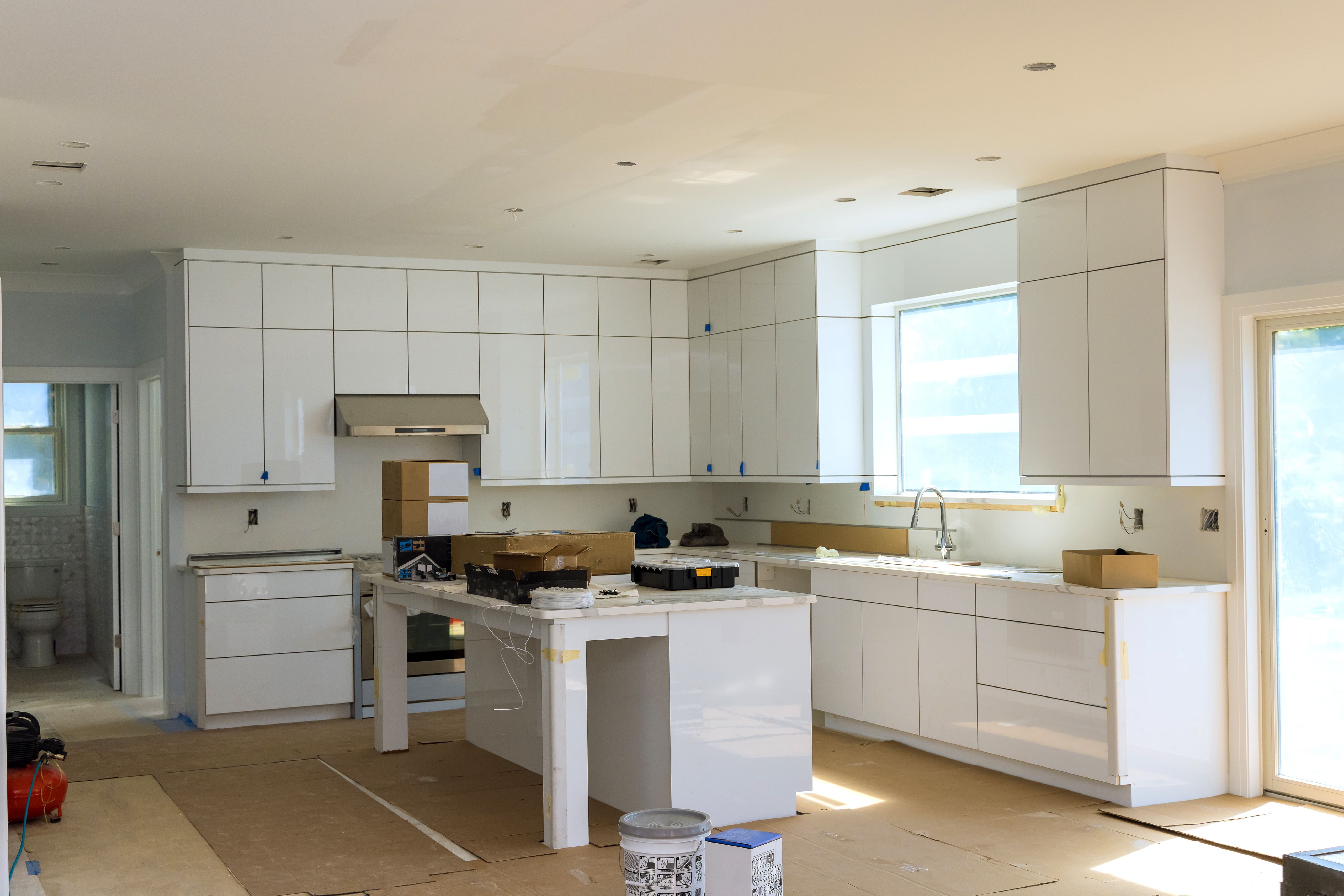 Remodel home improvement view installed in a new kitchen