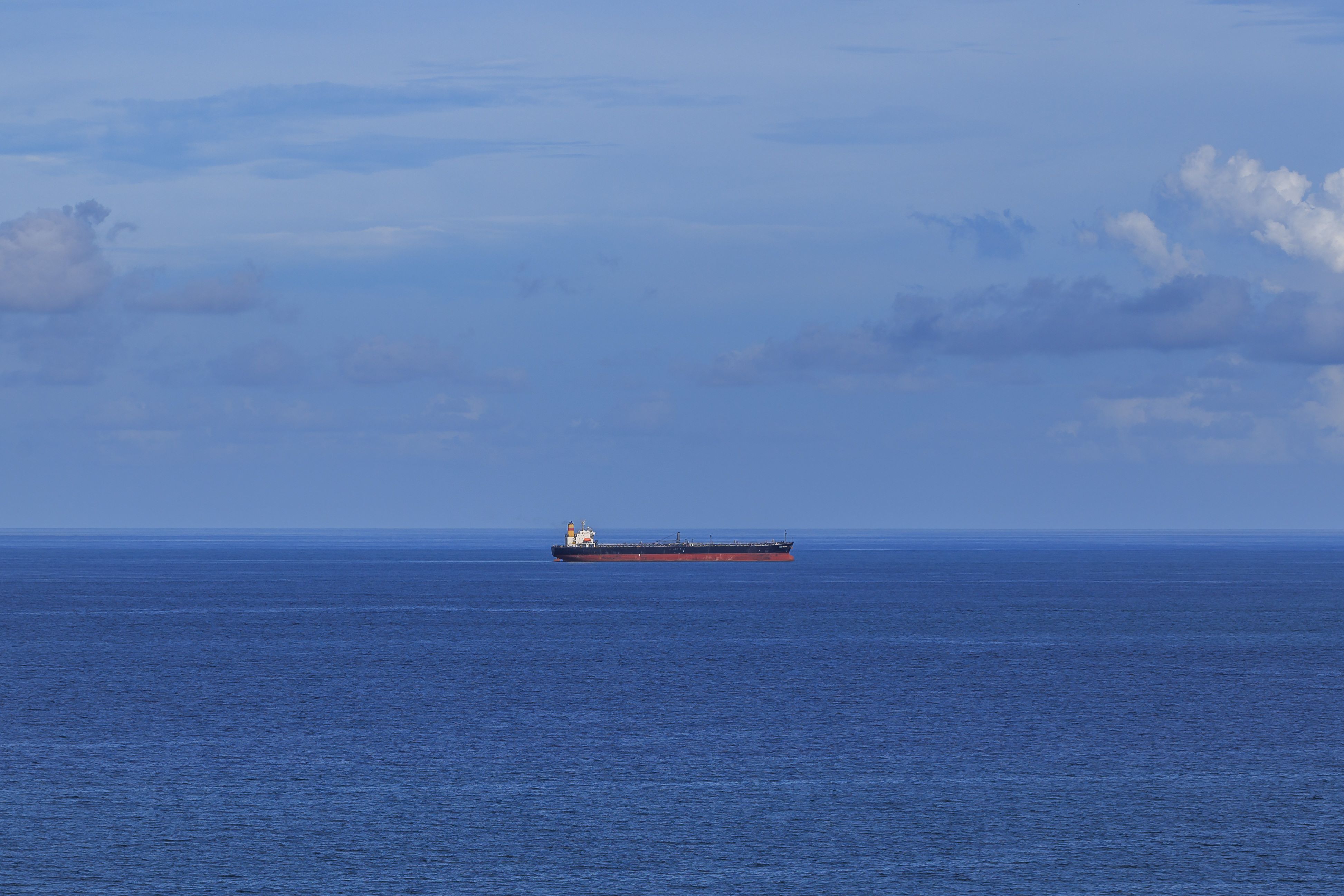 Aerial View Container Ship