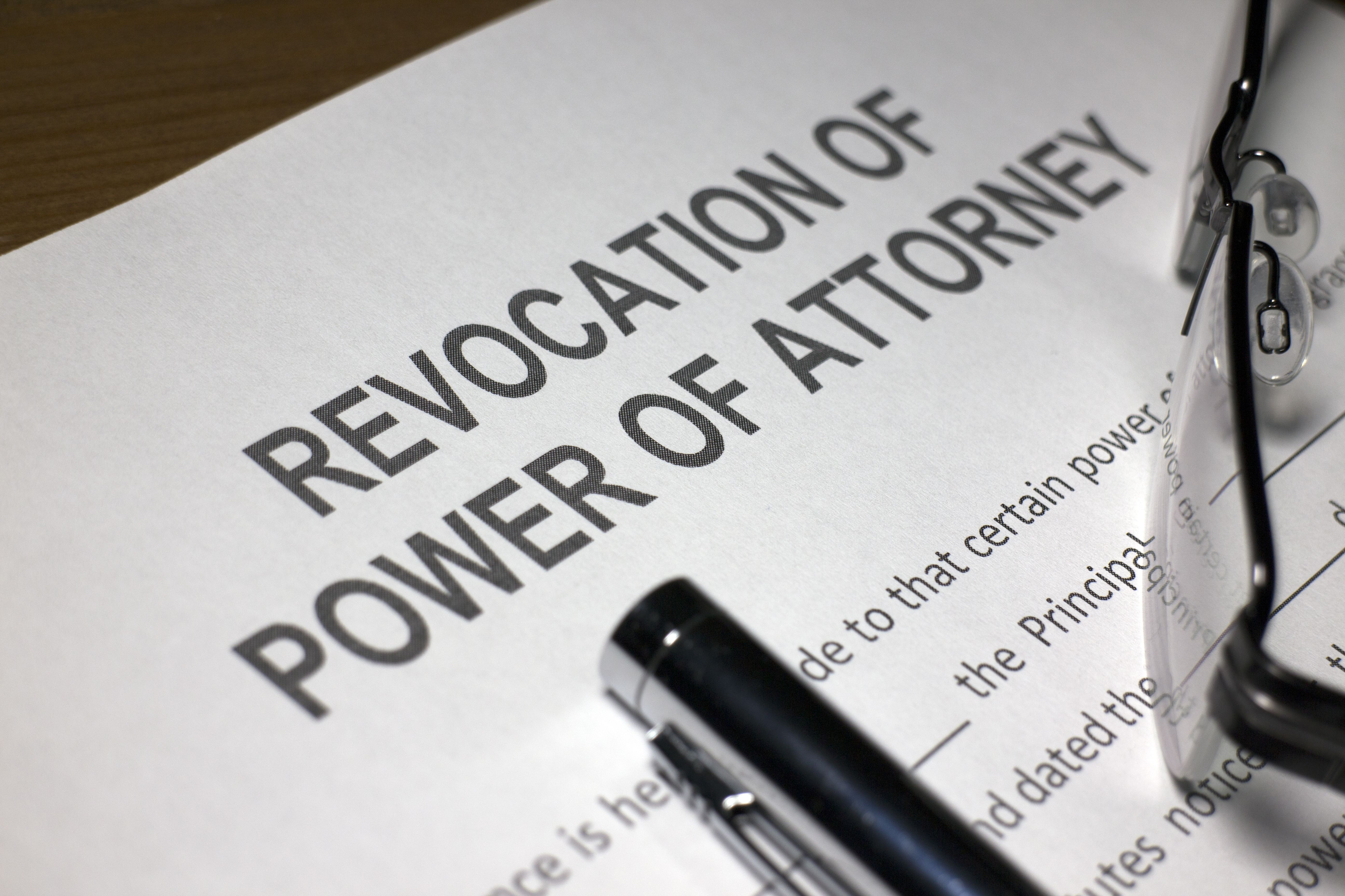 revoking power attorney