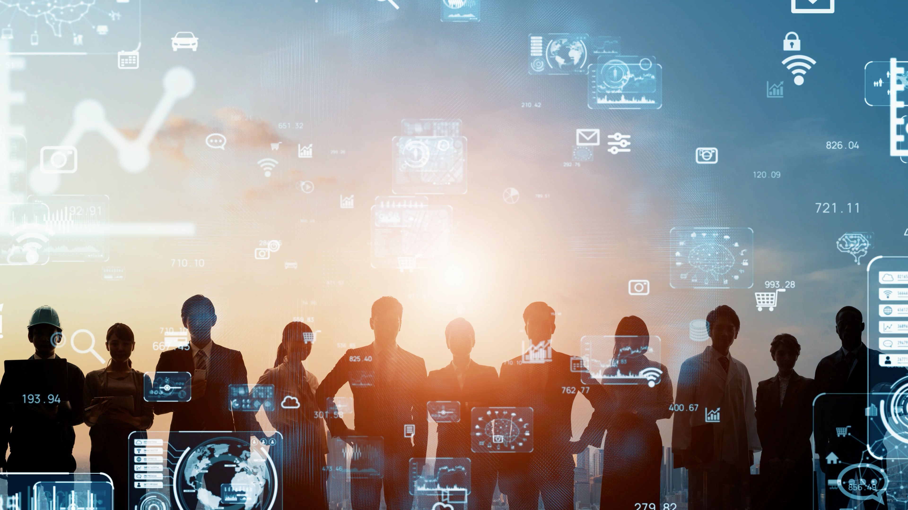 Business network concept. Human Resources. Group of businesspeople.