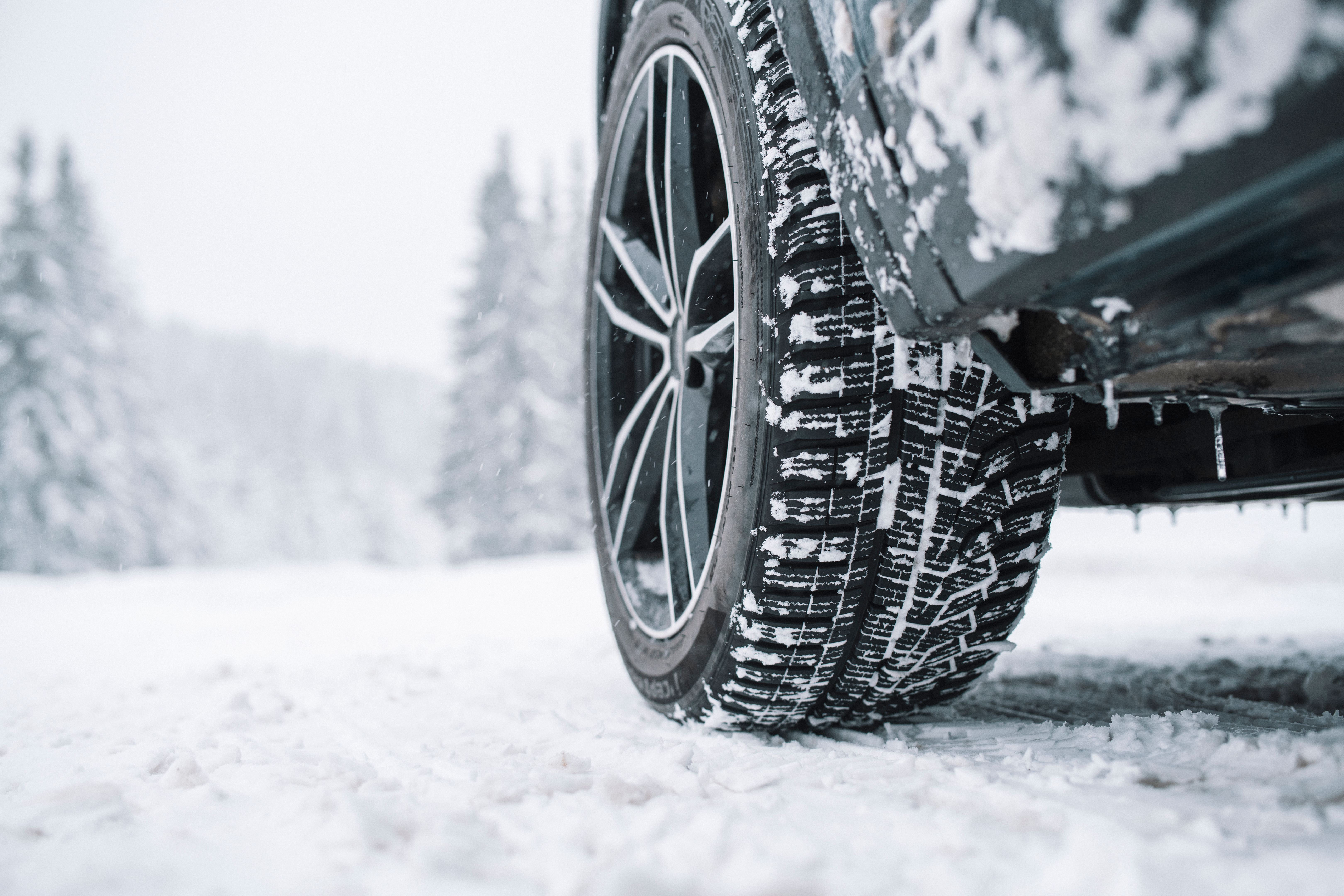 snowy road tires