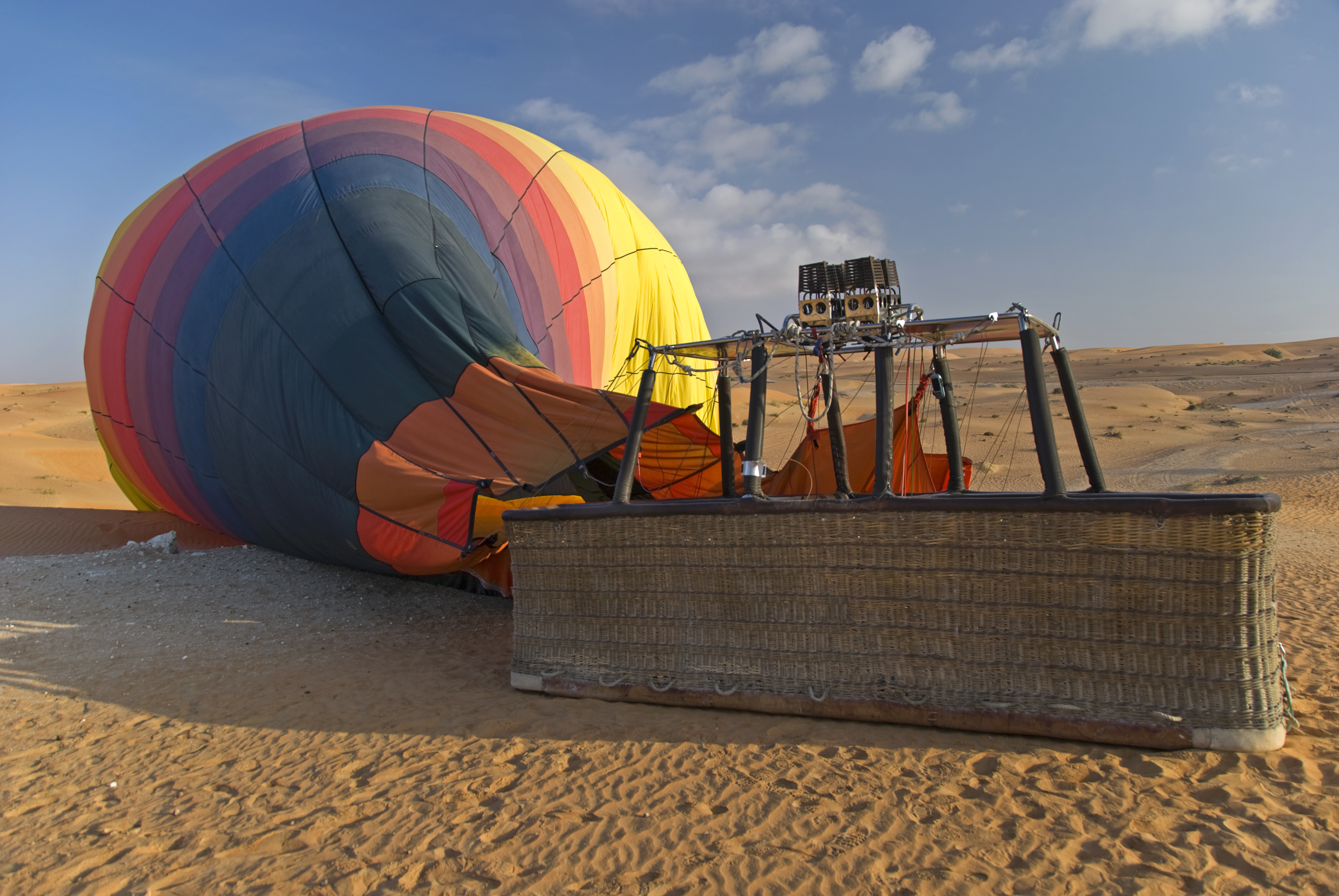 Hot Air Balloon and Basket after Landing