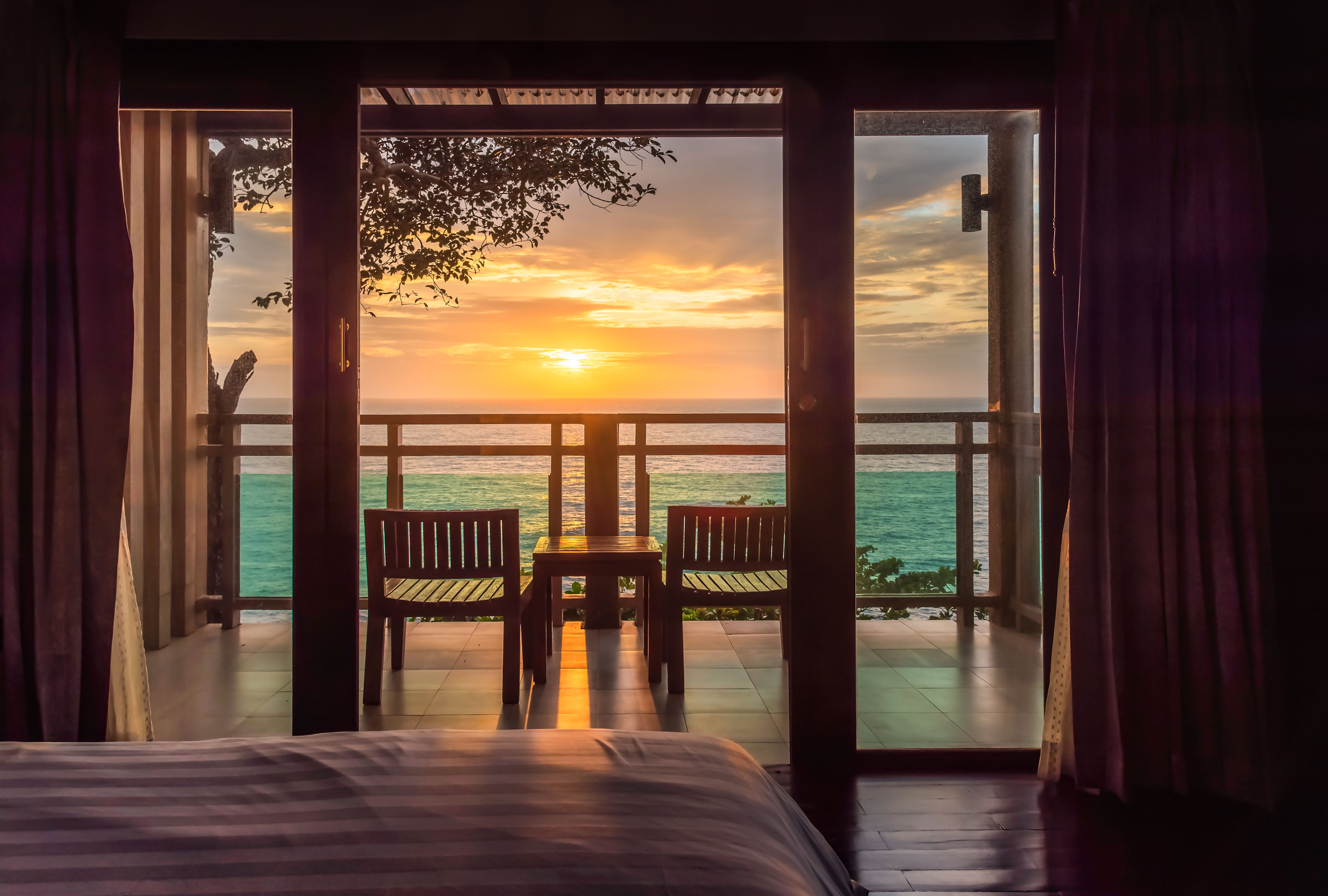scenic view from balcony