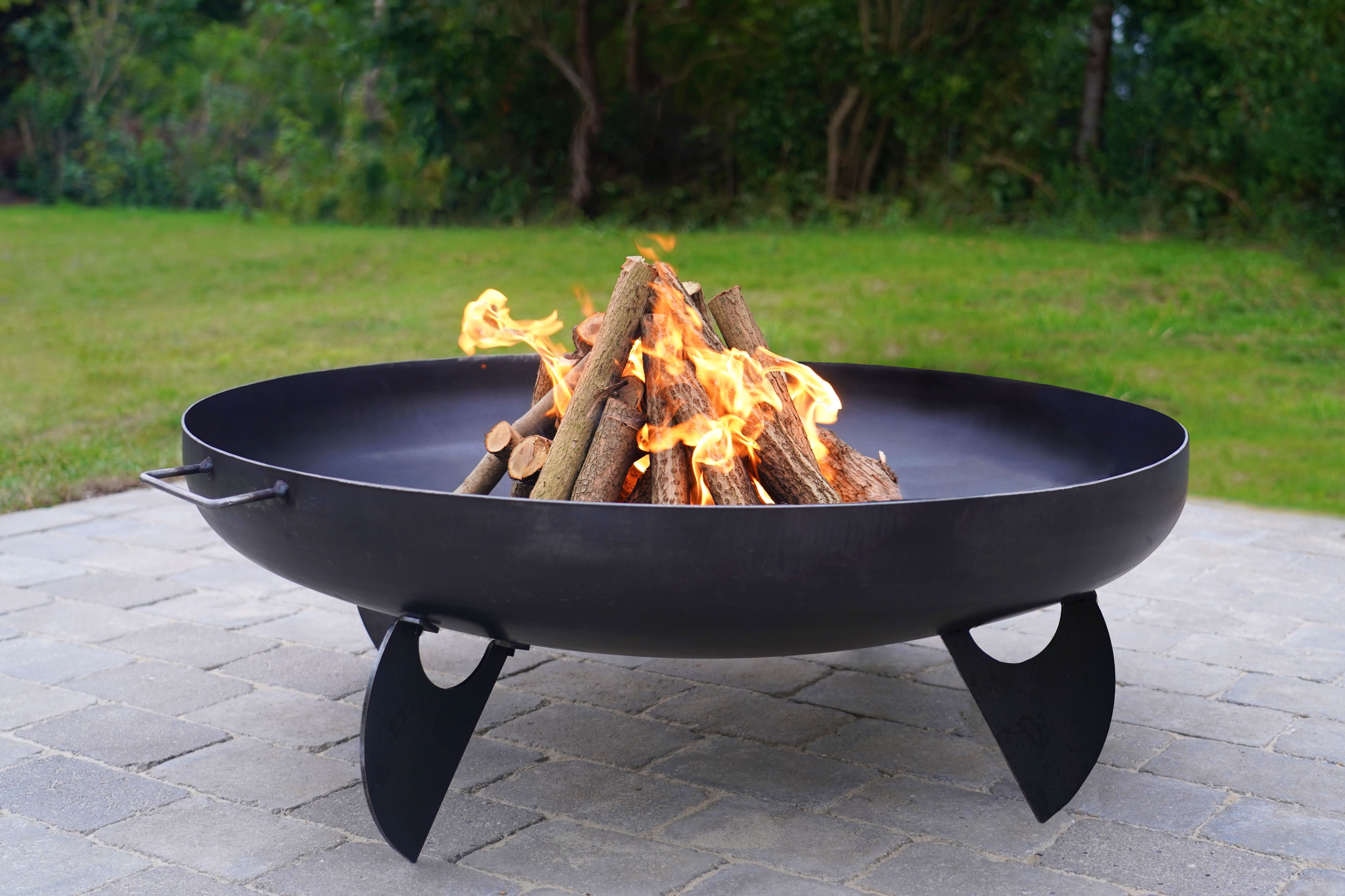 stone metal fire pit