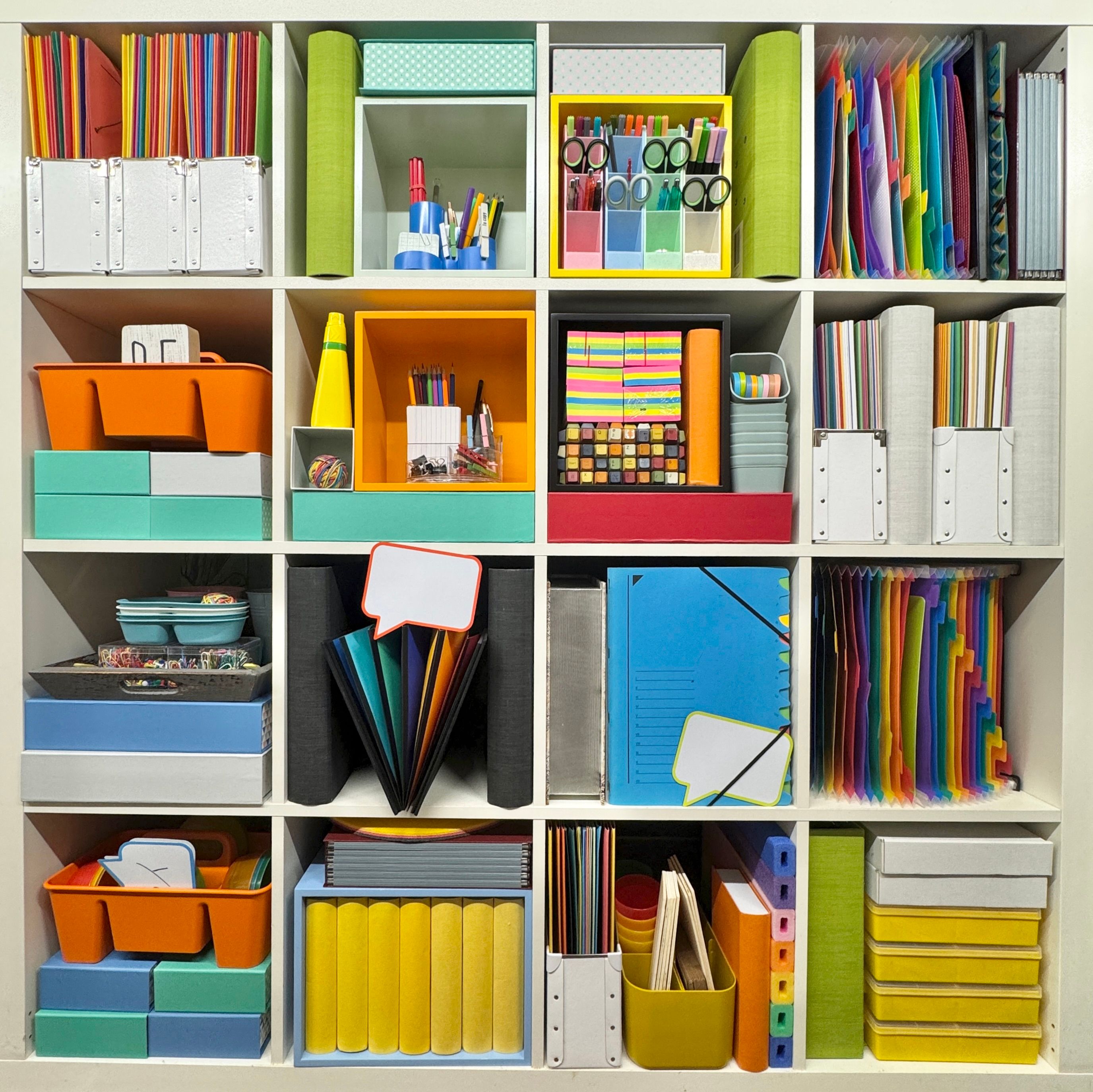colorful cabinets