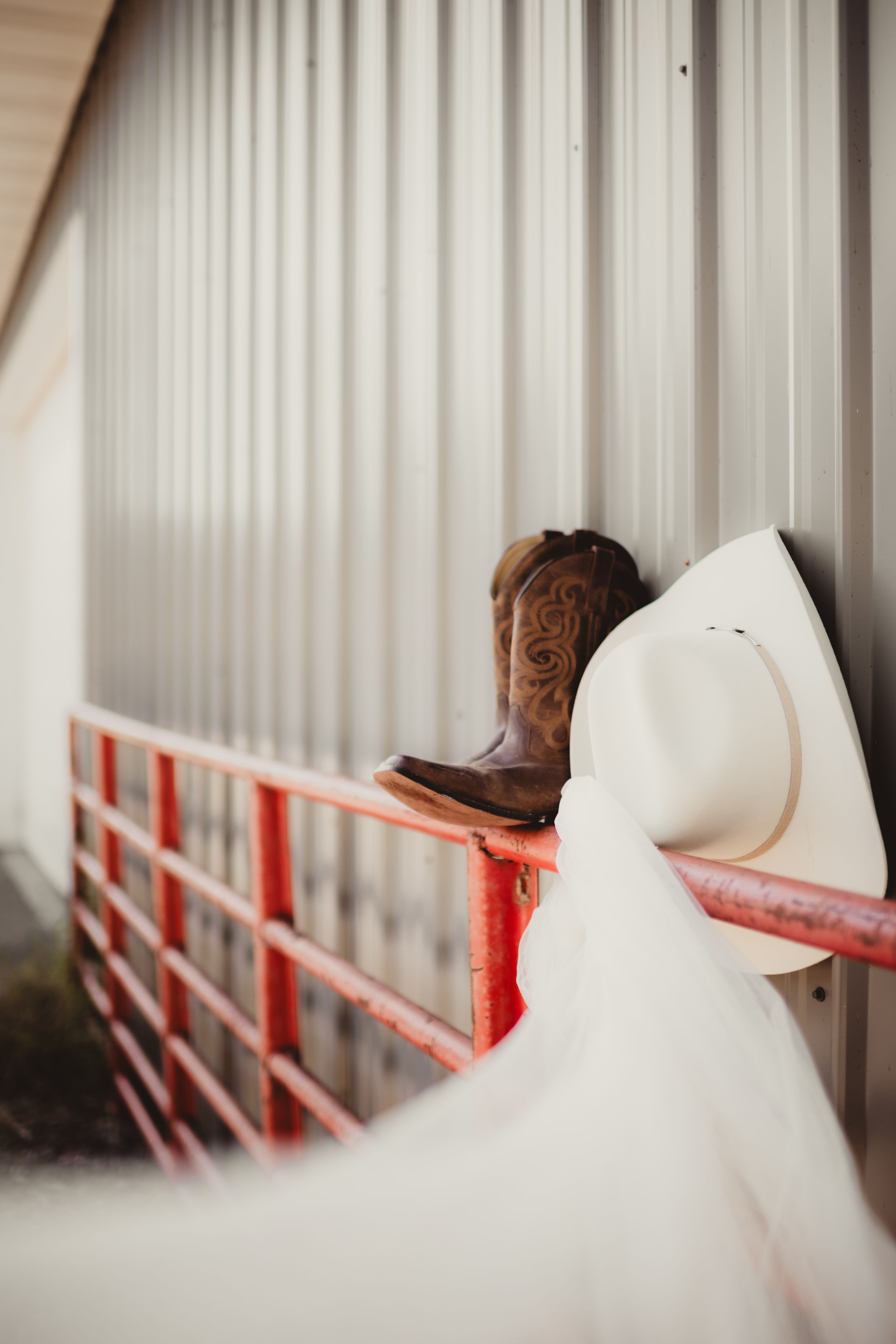 trying on cowboy hats