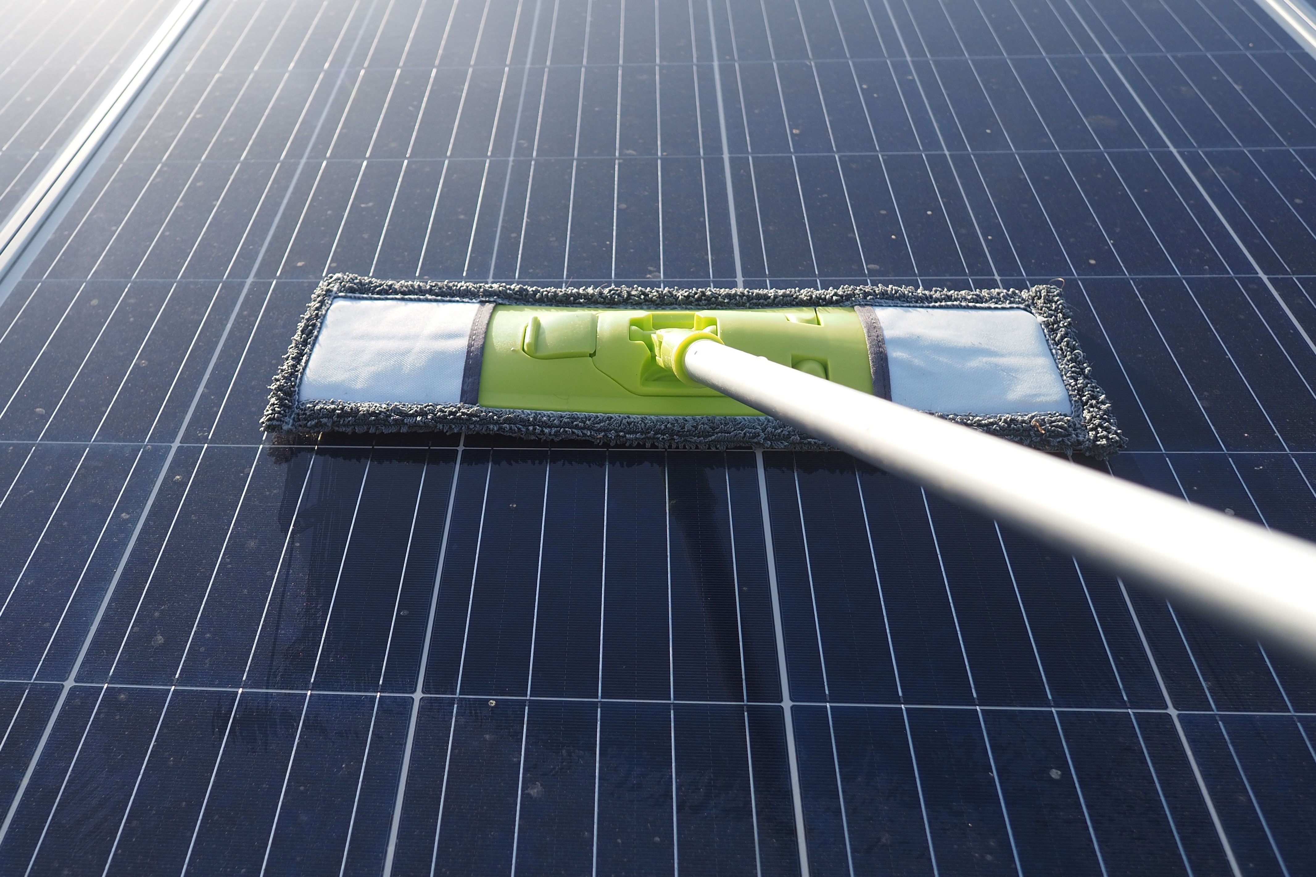 cleaning solar panels