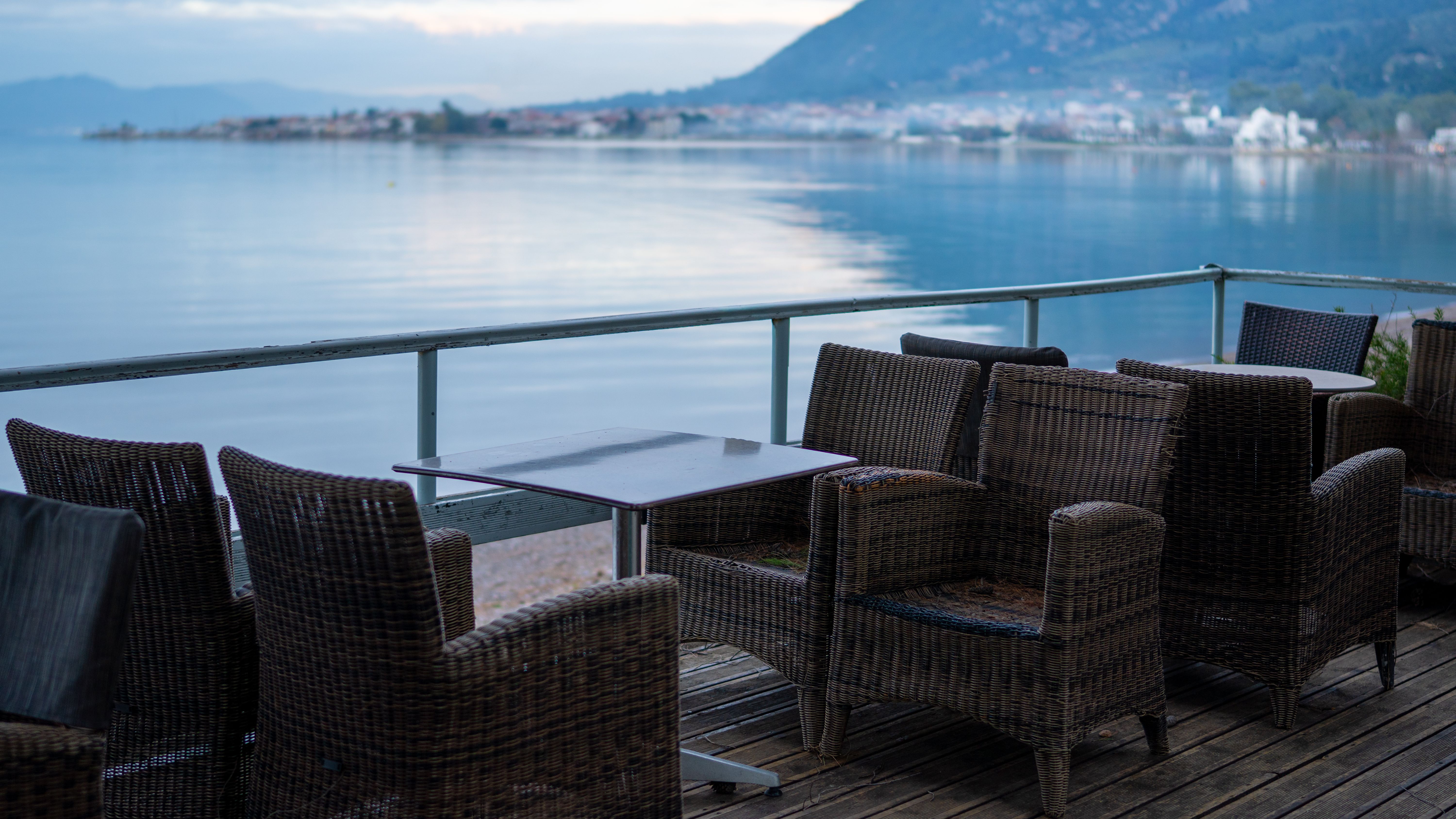 serene restaurant patio