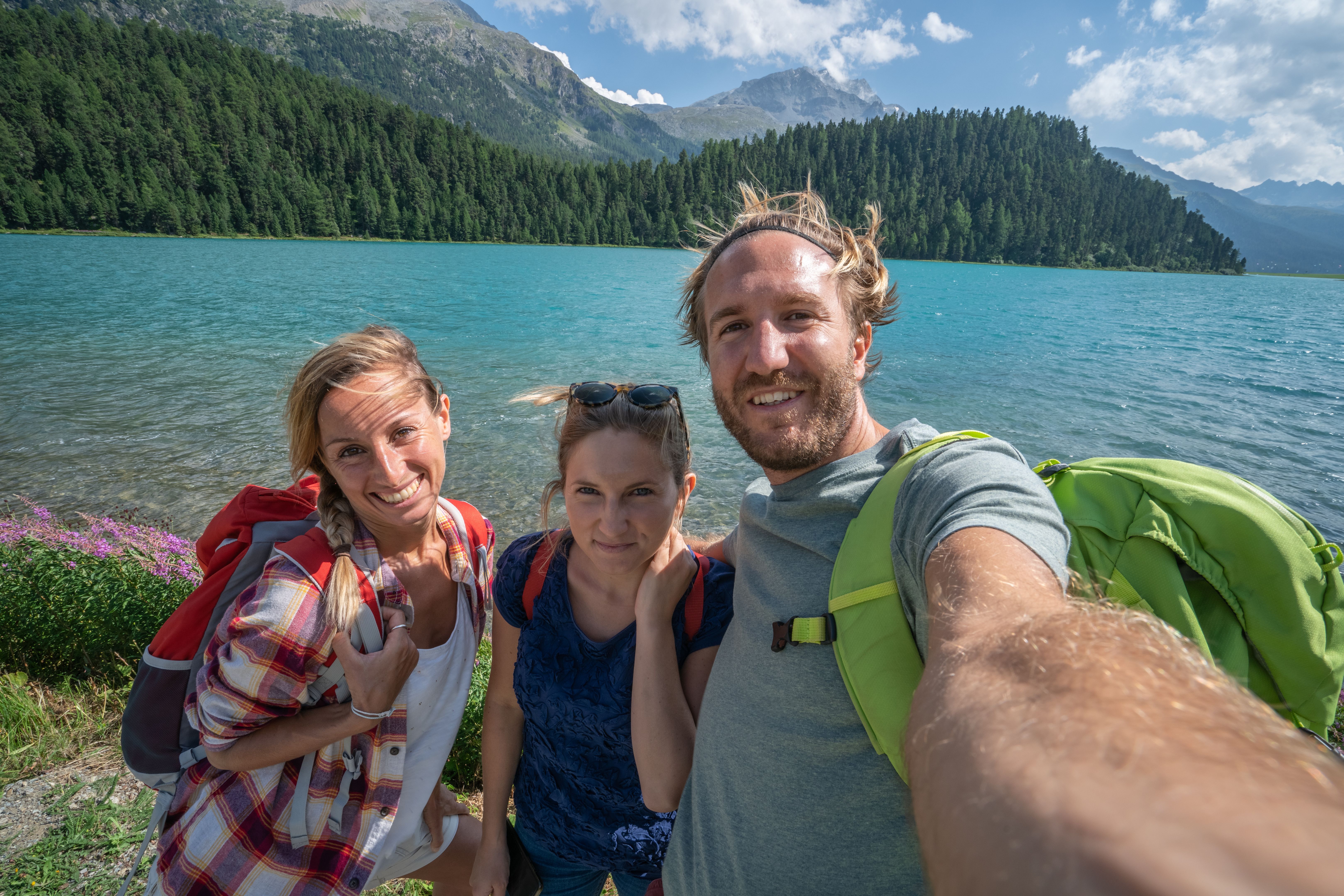 alpine hiking family
