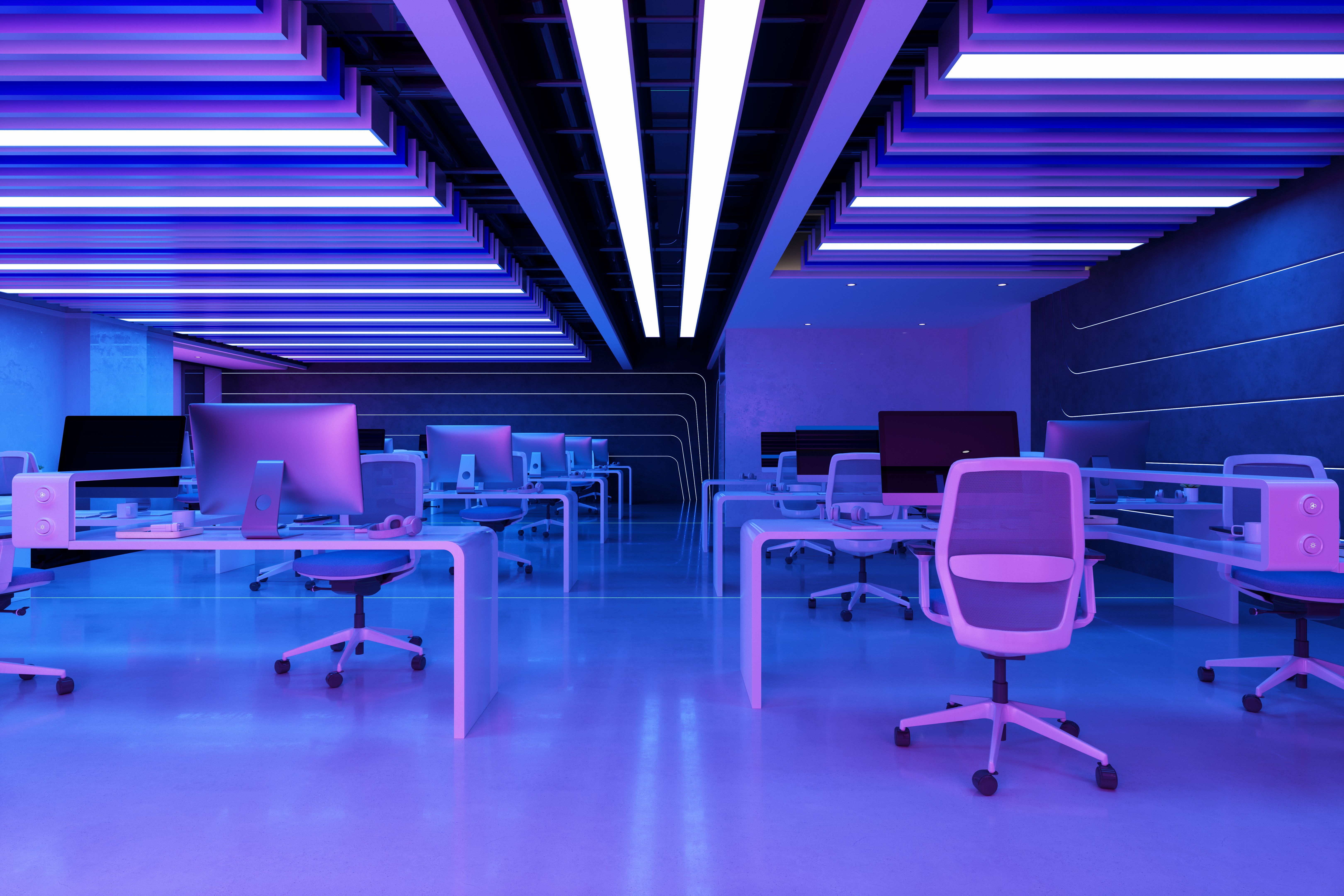 cyberpunk office