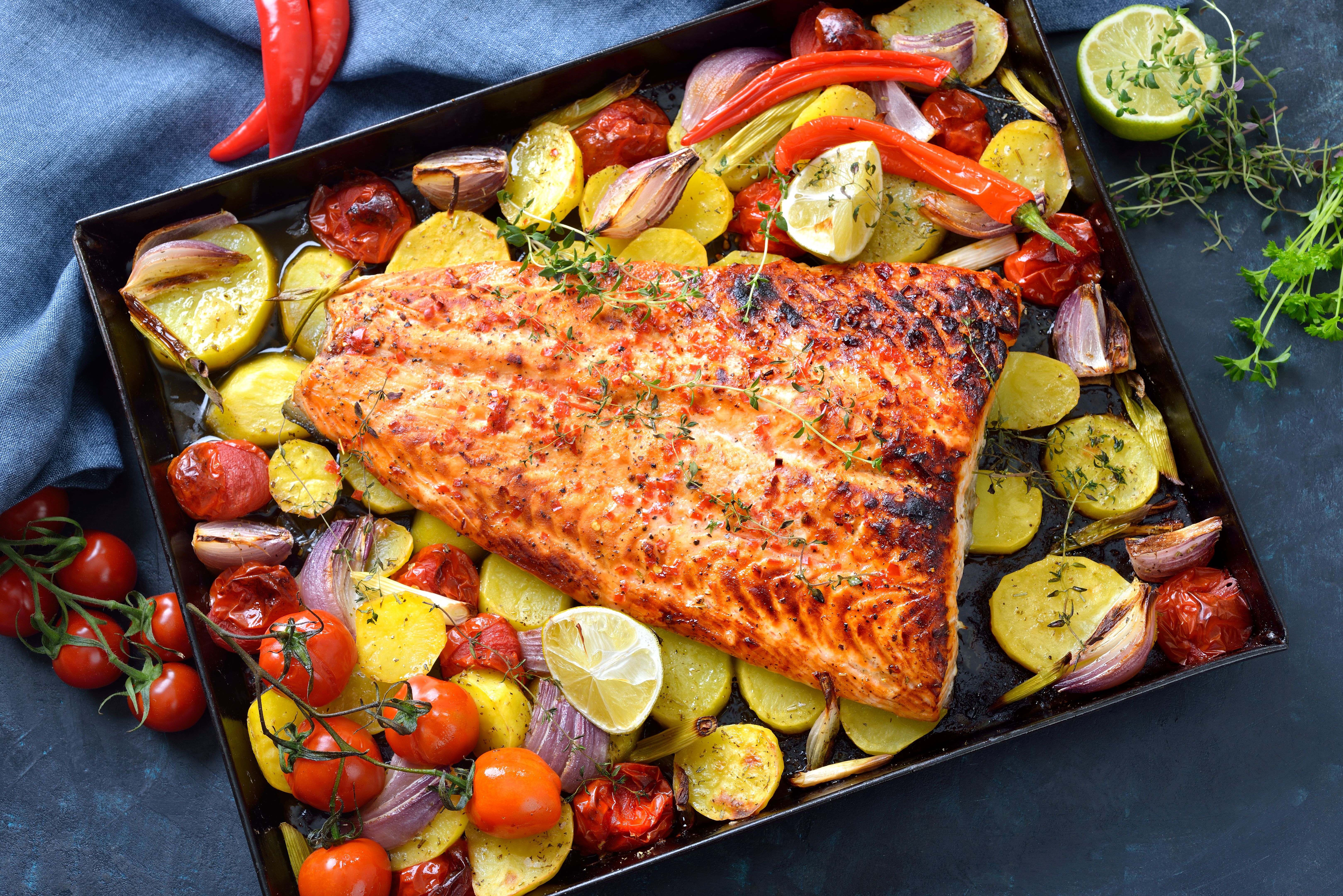 salmon cooking
