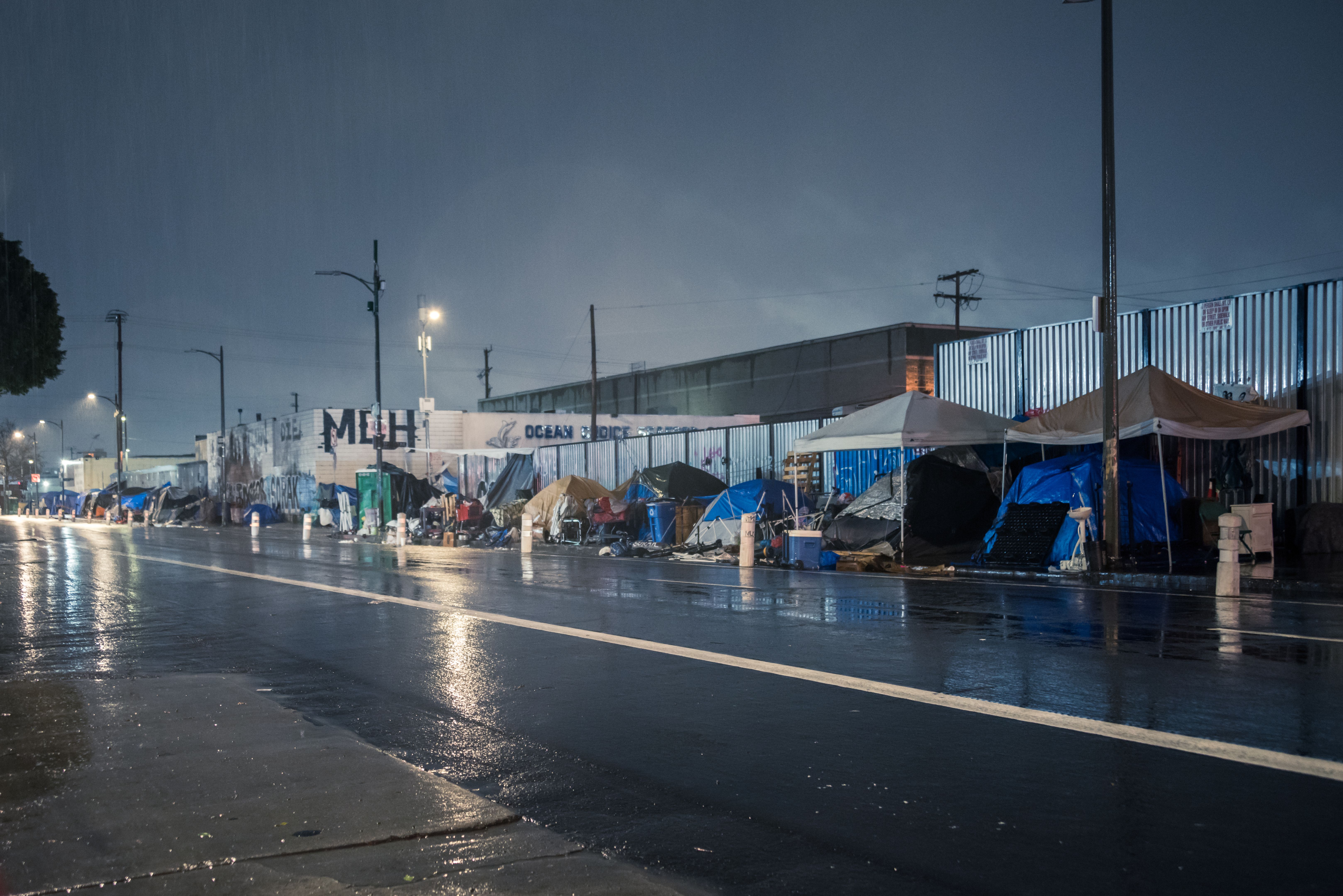 Skid Row During January Winter Storm Skid Row During January Winter Storm