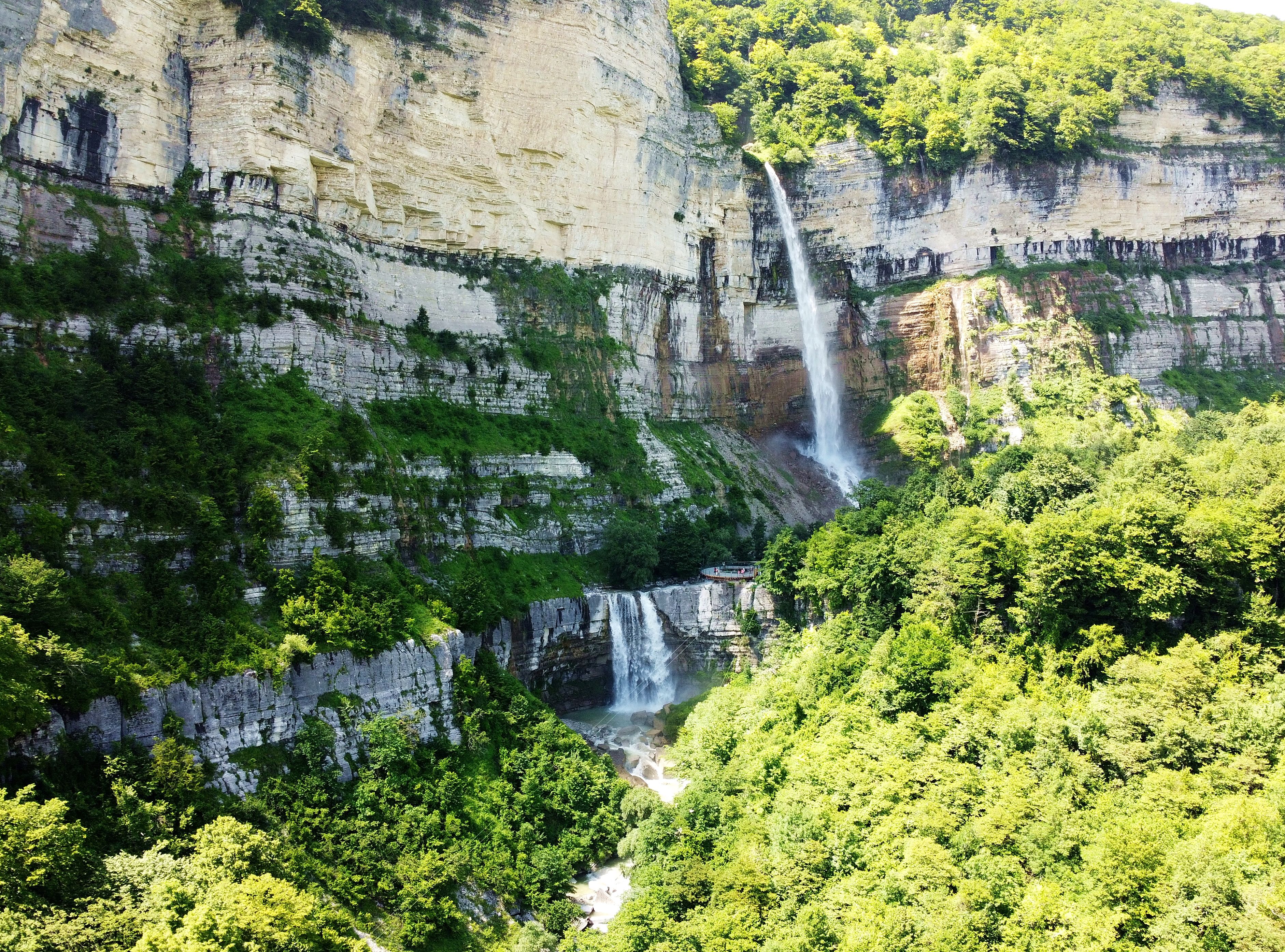 Kinchkha (Okatse) Waterfall in Imereti (Georgia)