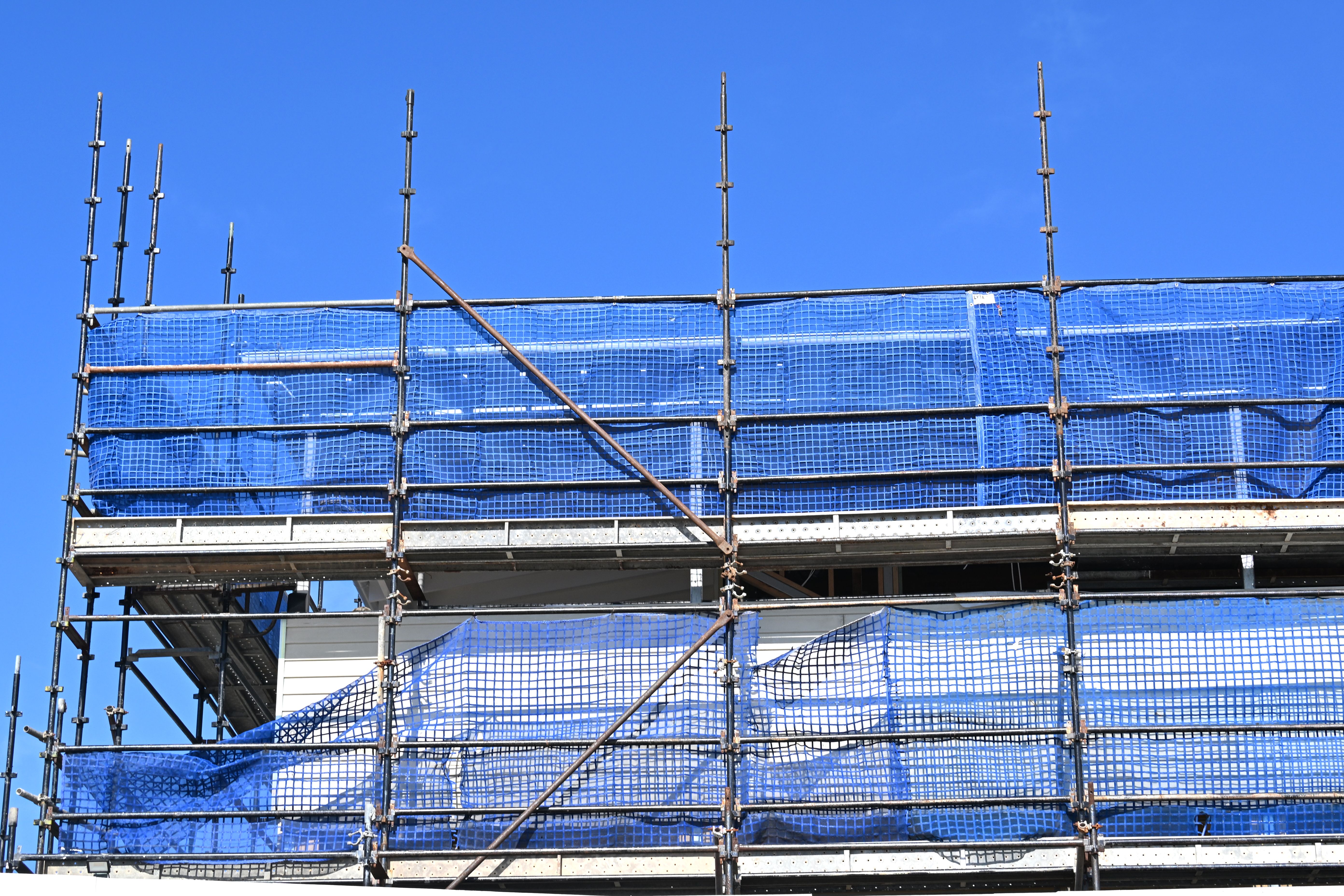 Scaffolding on a building