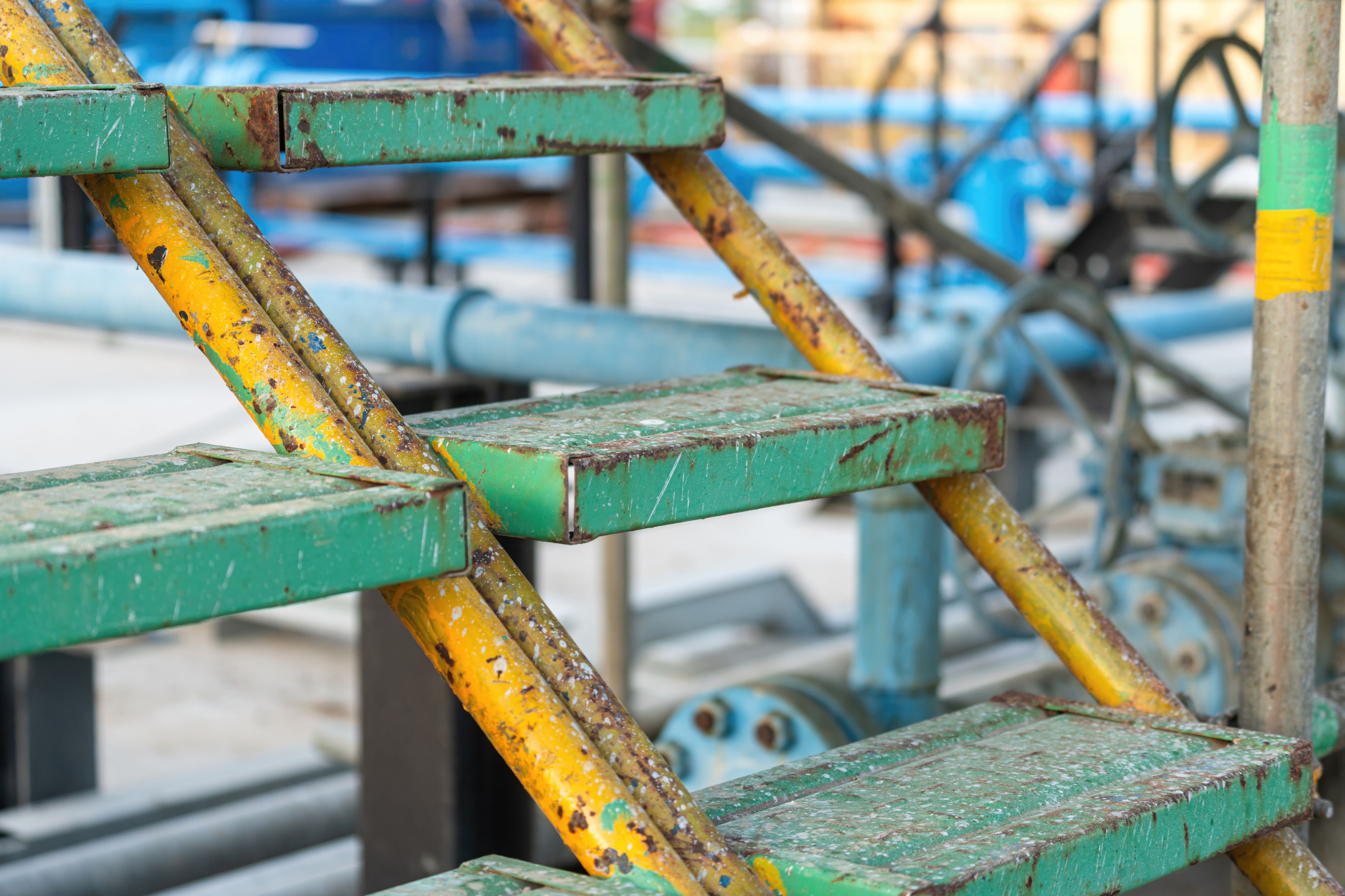 metal staircase inspection