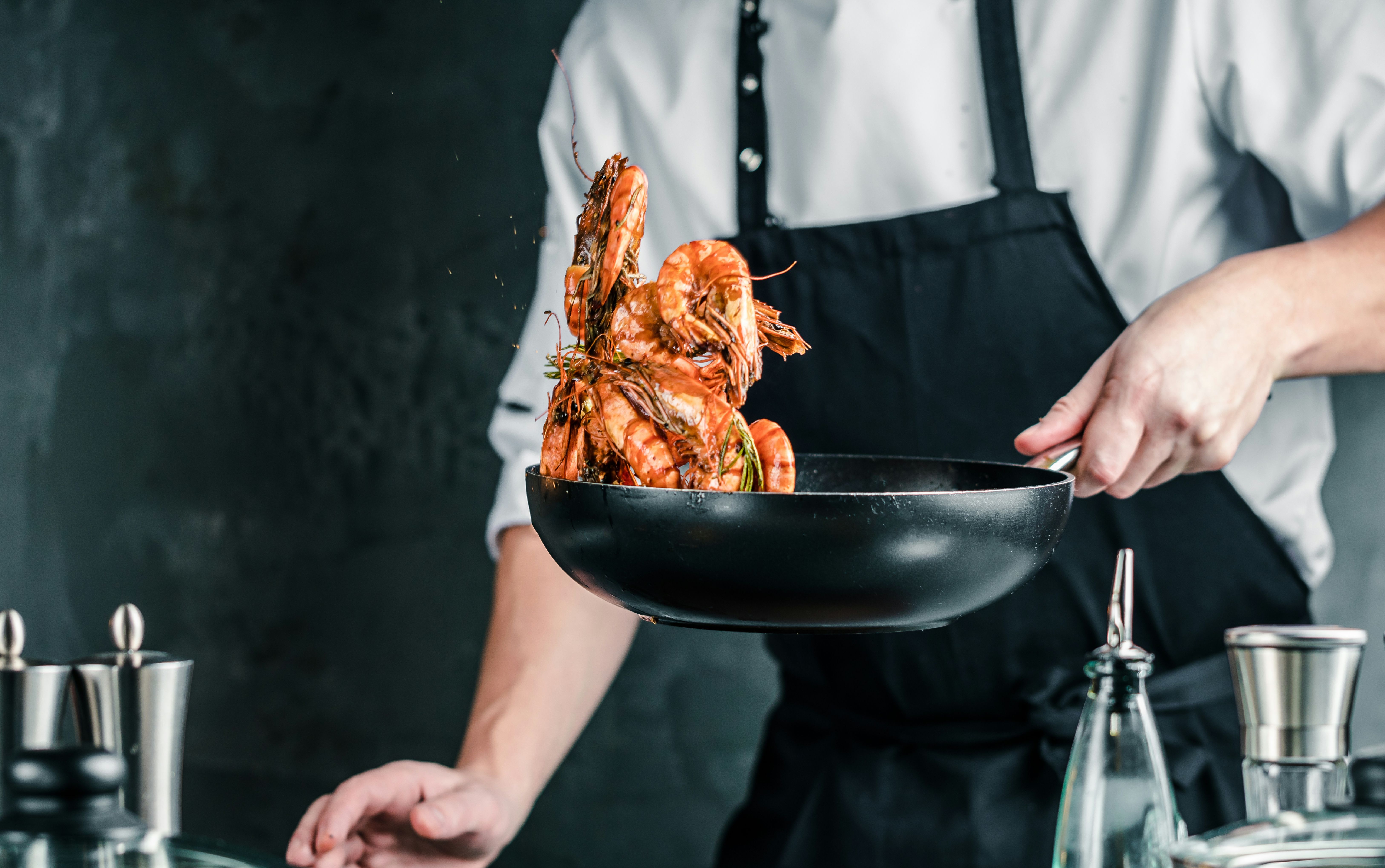 cooking shrimp