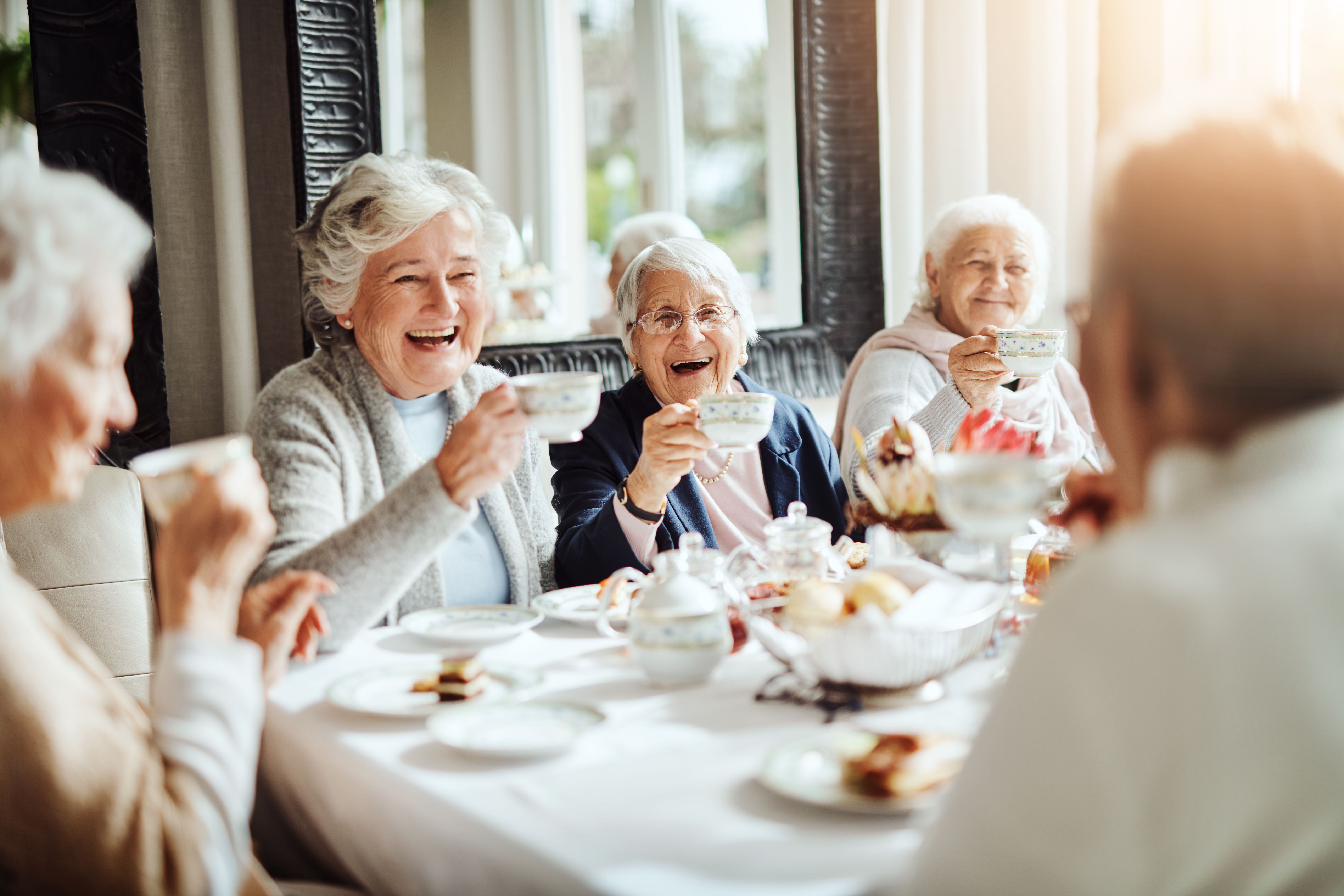 friends enjoying afternoon tea