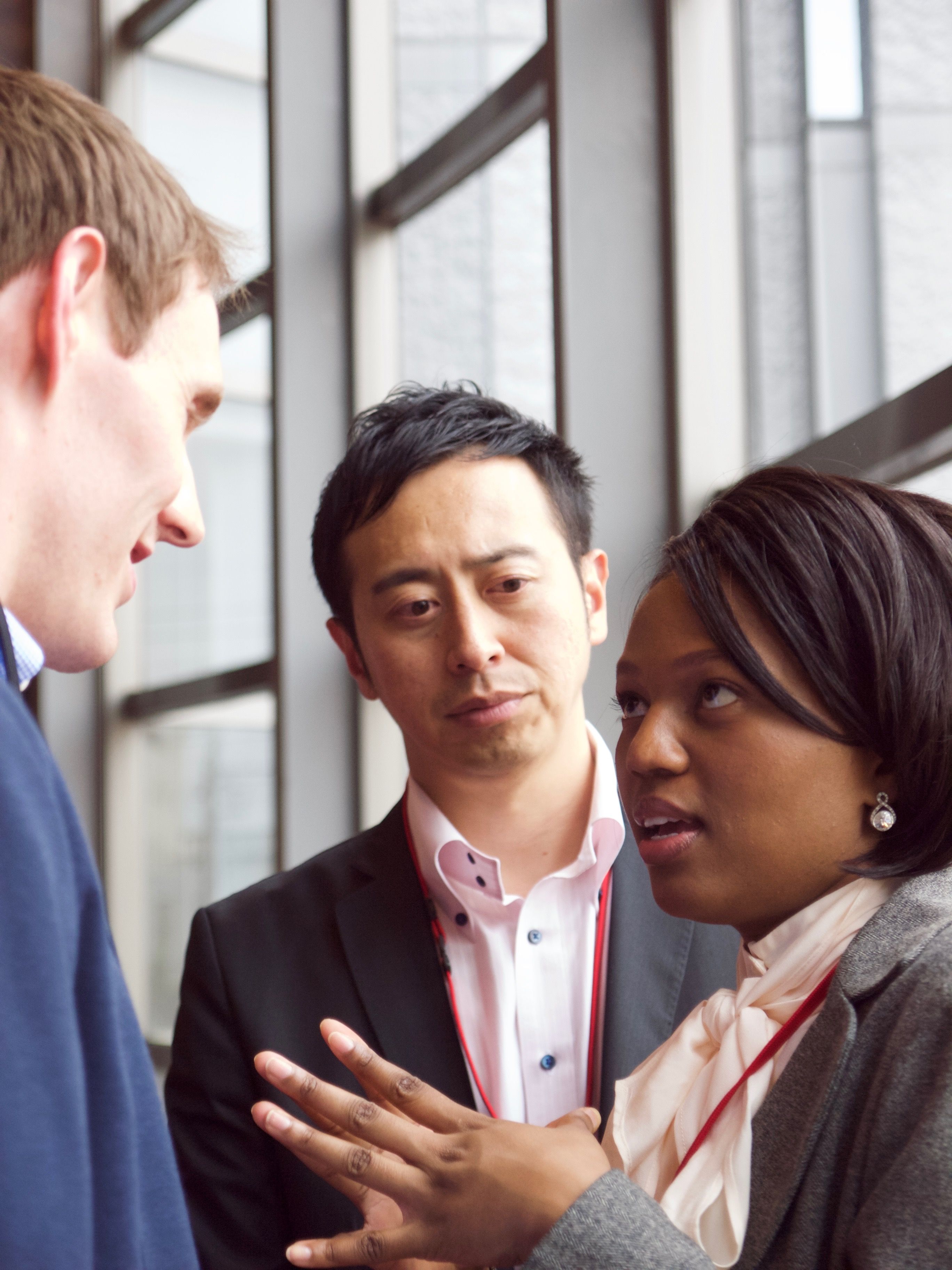 International business meeting at inside office building