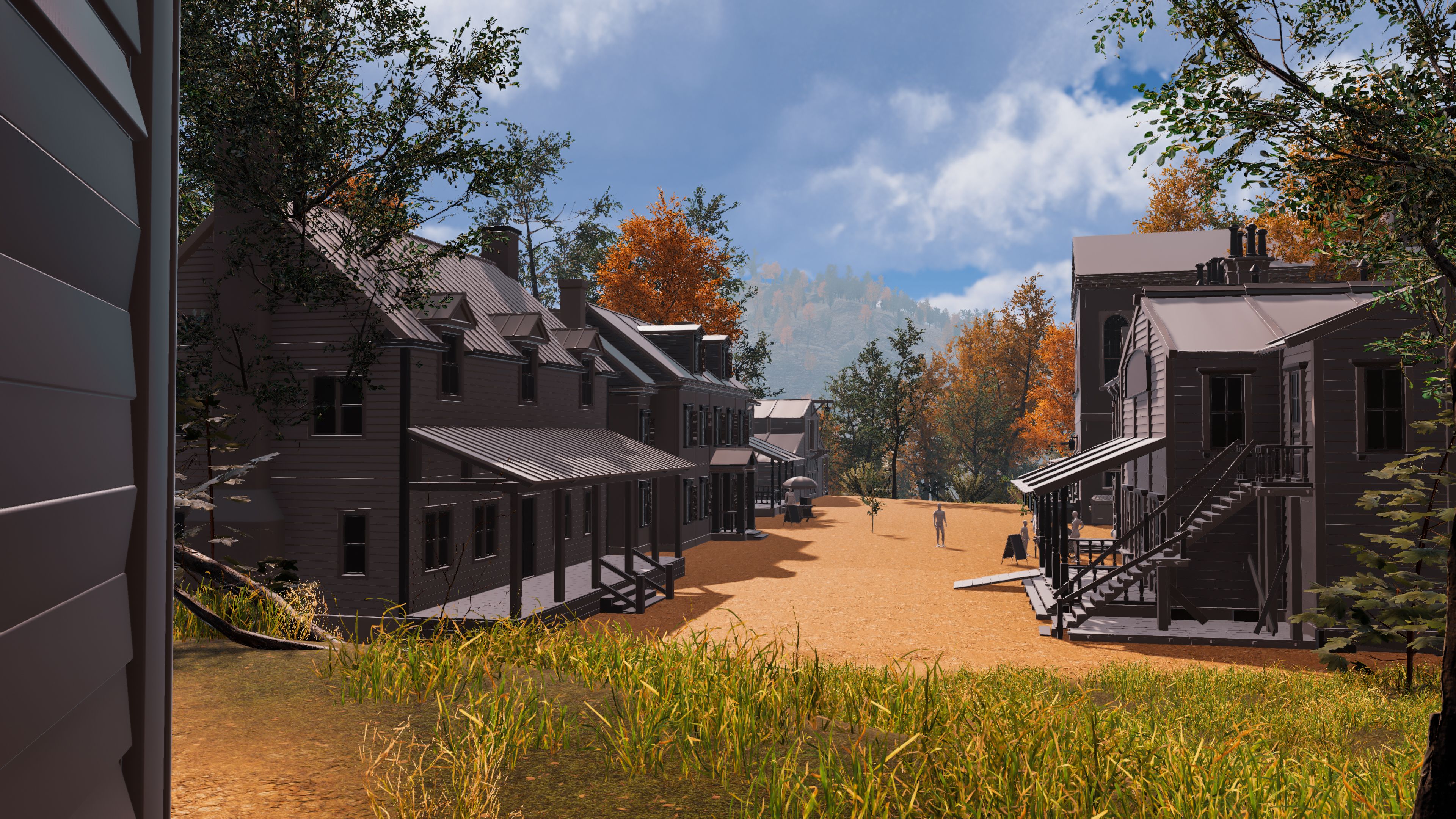 3D Render Background to ecology and sustainable development, environmental concept to safeguard biodiversity and growing economy with  landscape