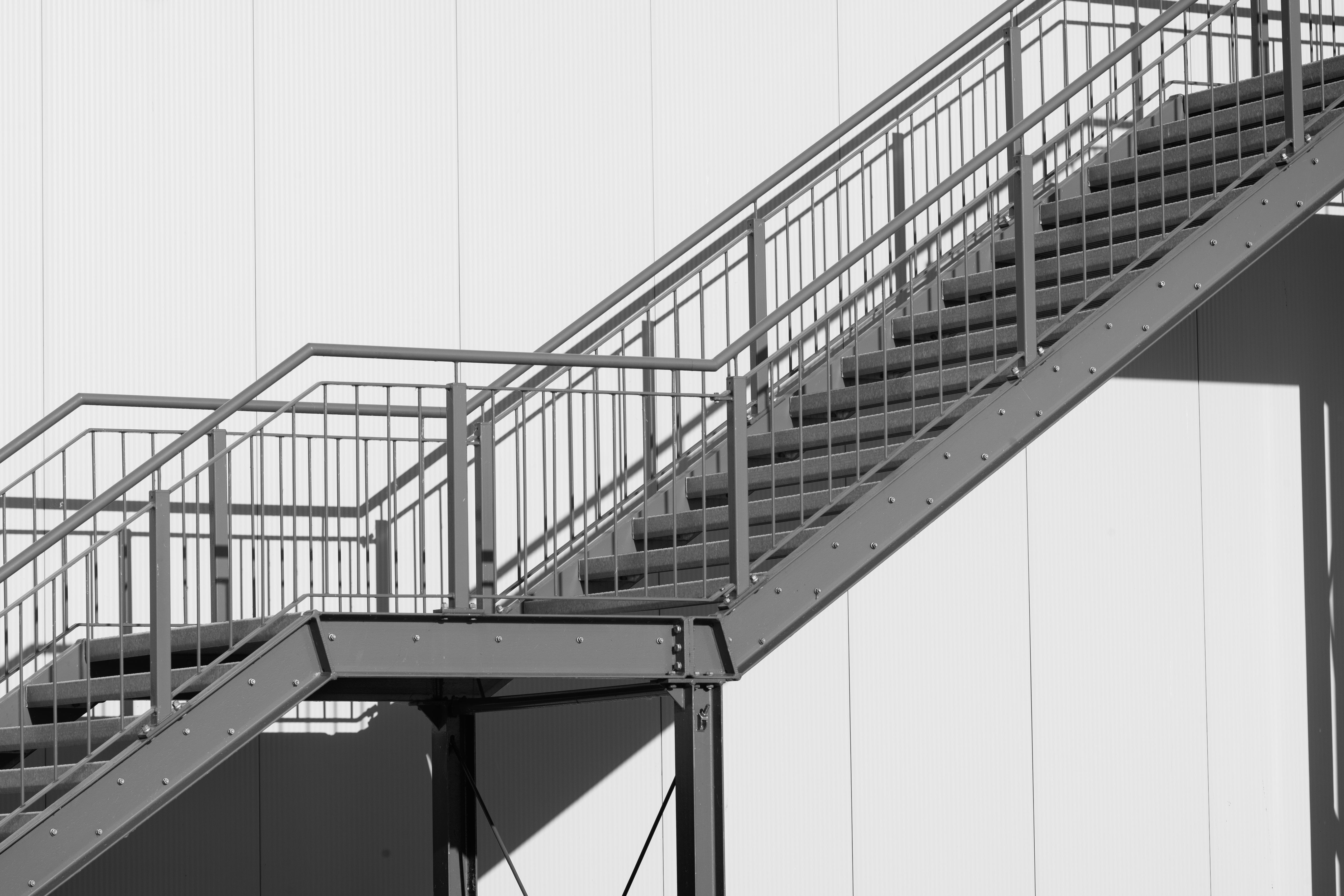 glass steel staircase
