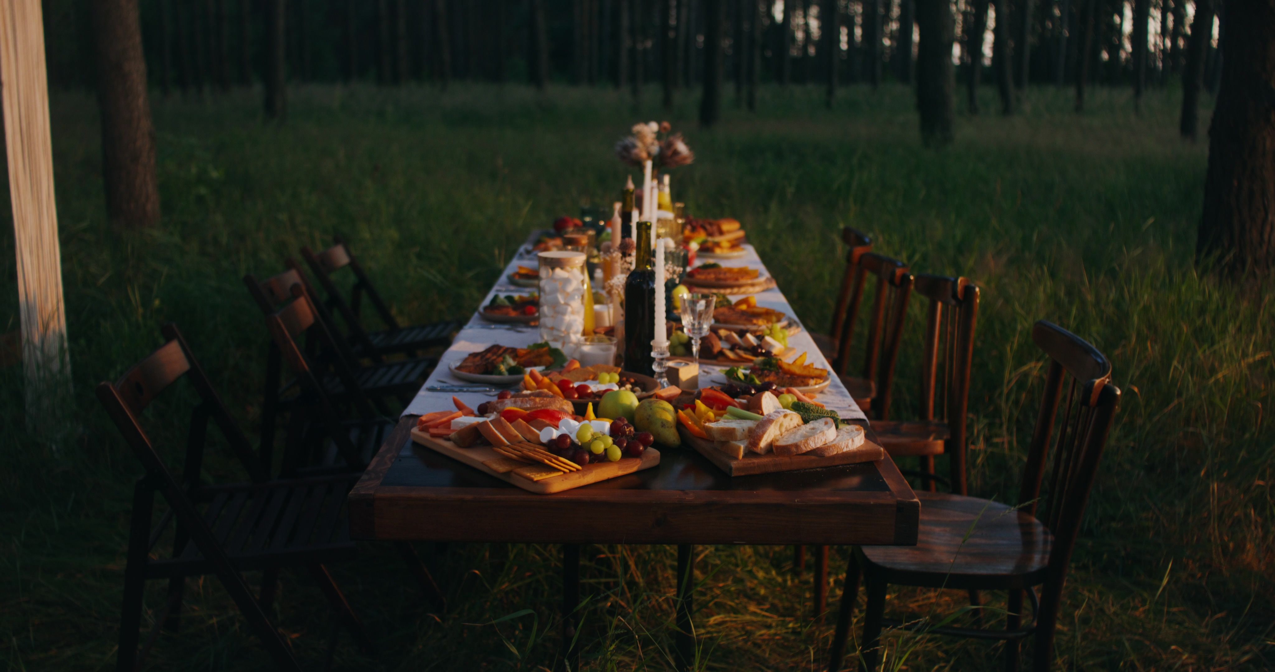 gourmet food outdoors
