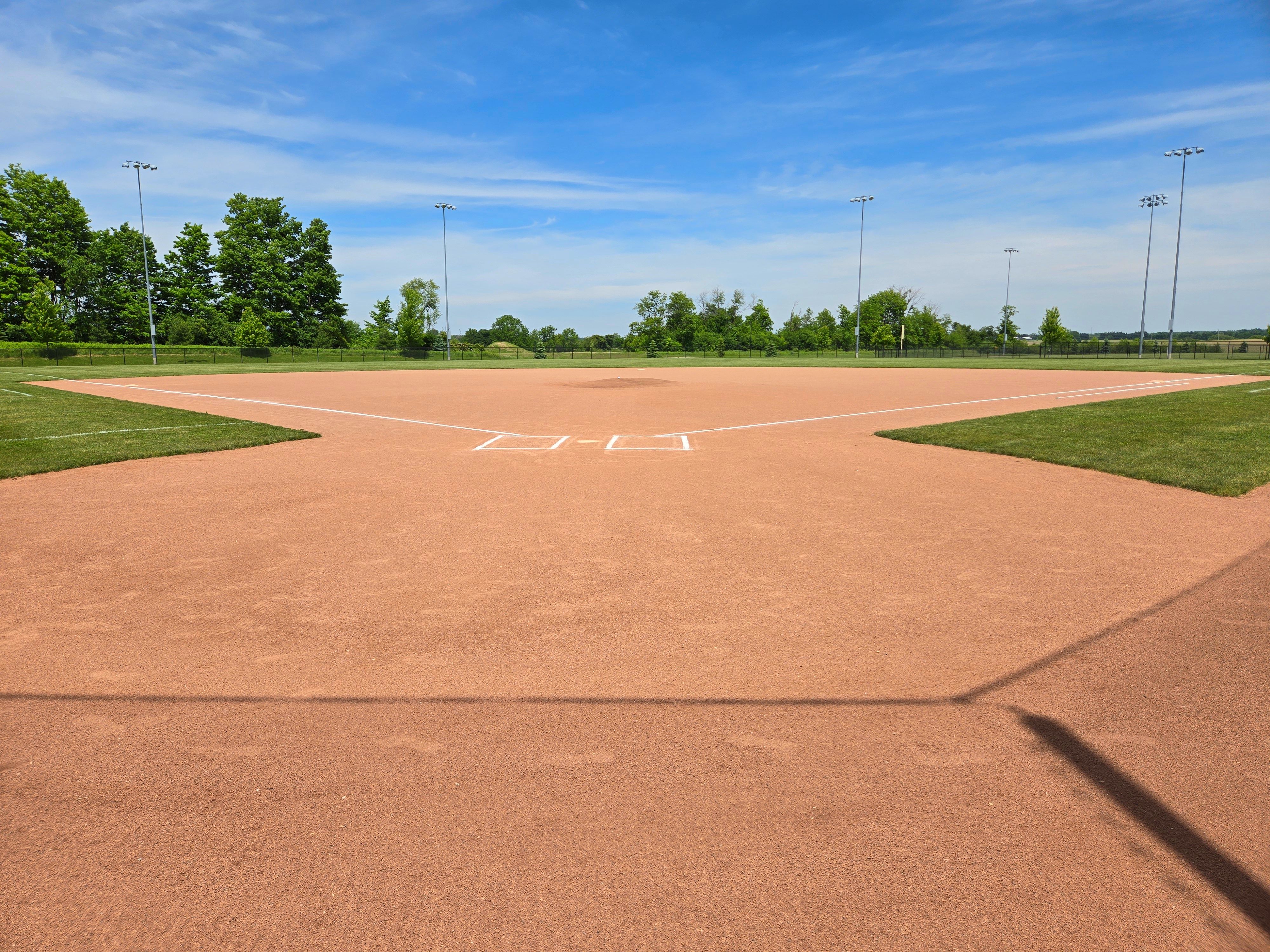 Bright Baseball Field