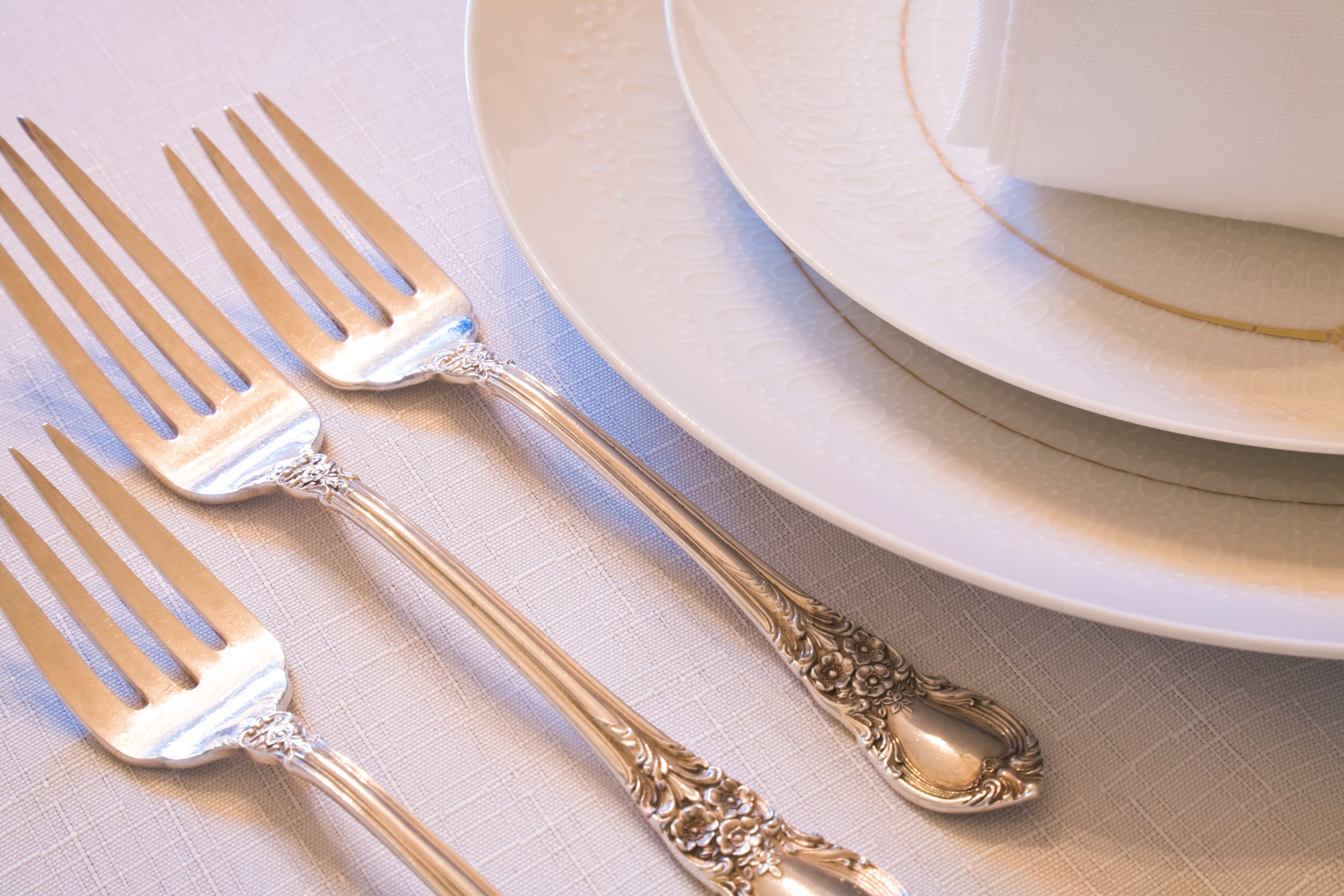 silver dining set