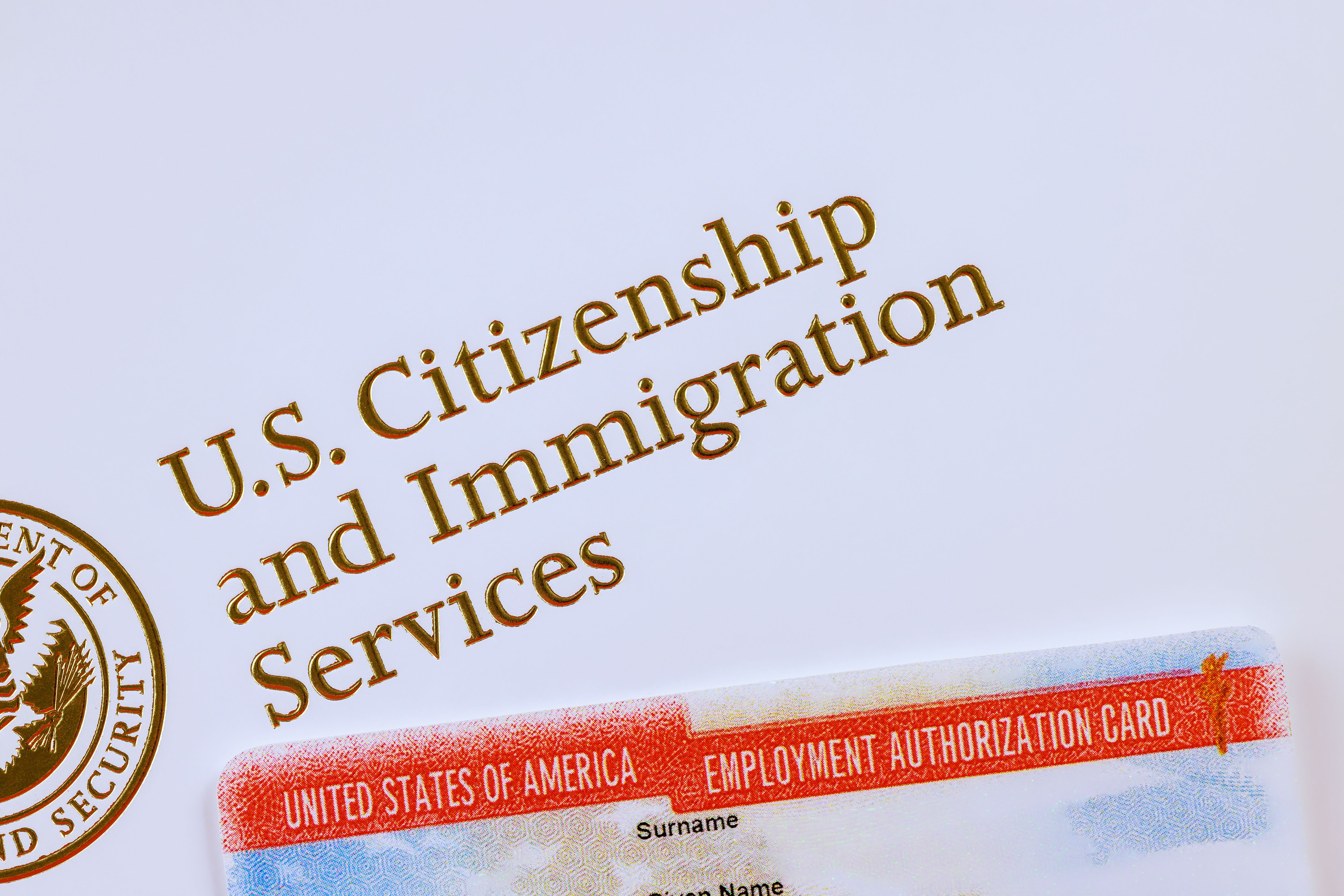 Employment Authorization card is U.S. Immigrant work documents Department of homeland Security United States Citizenship and Immigration Services Employment Authorization card is U.S. Immigrant work documents Department of homeland Security United States Citizenship and Immigration Services