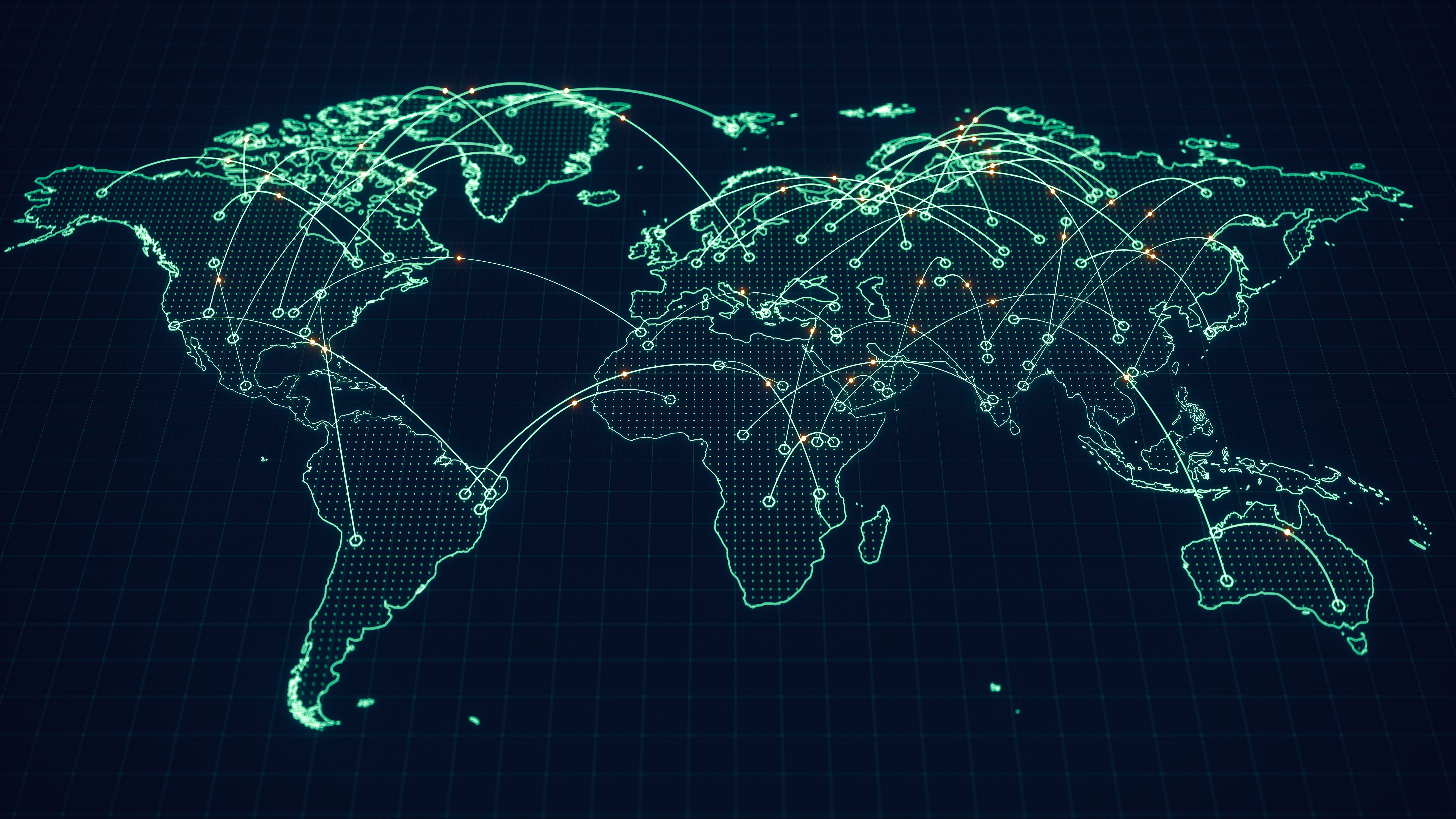 World Map With Connections World Map With Connections