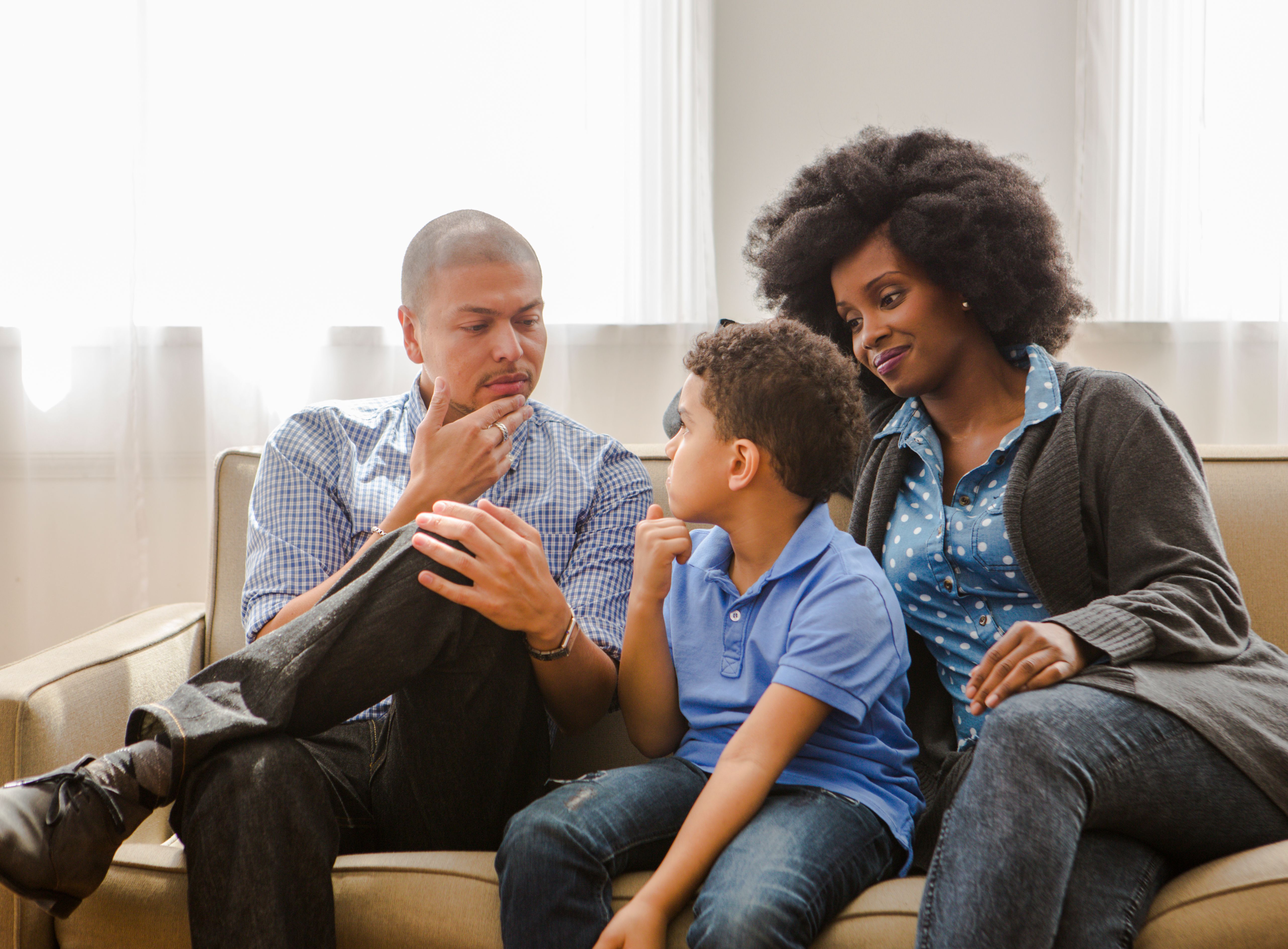 family talking