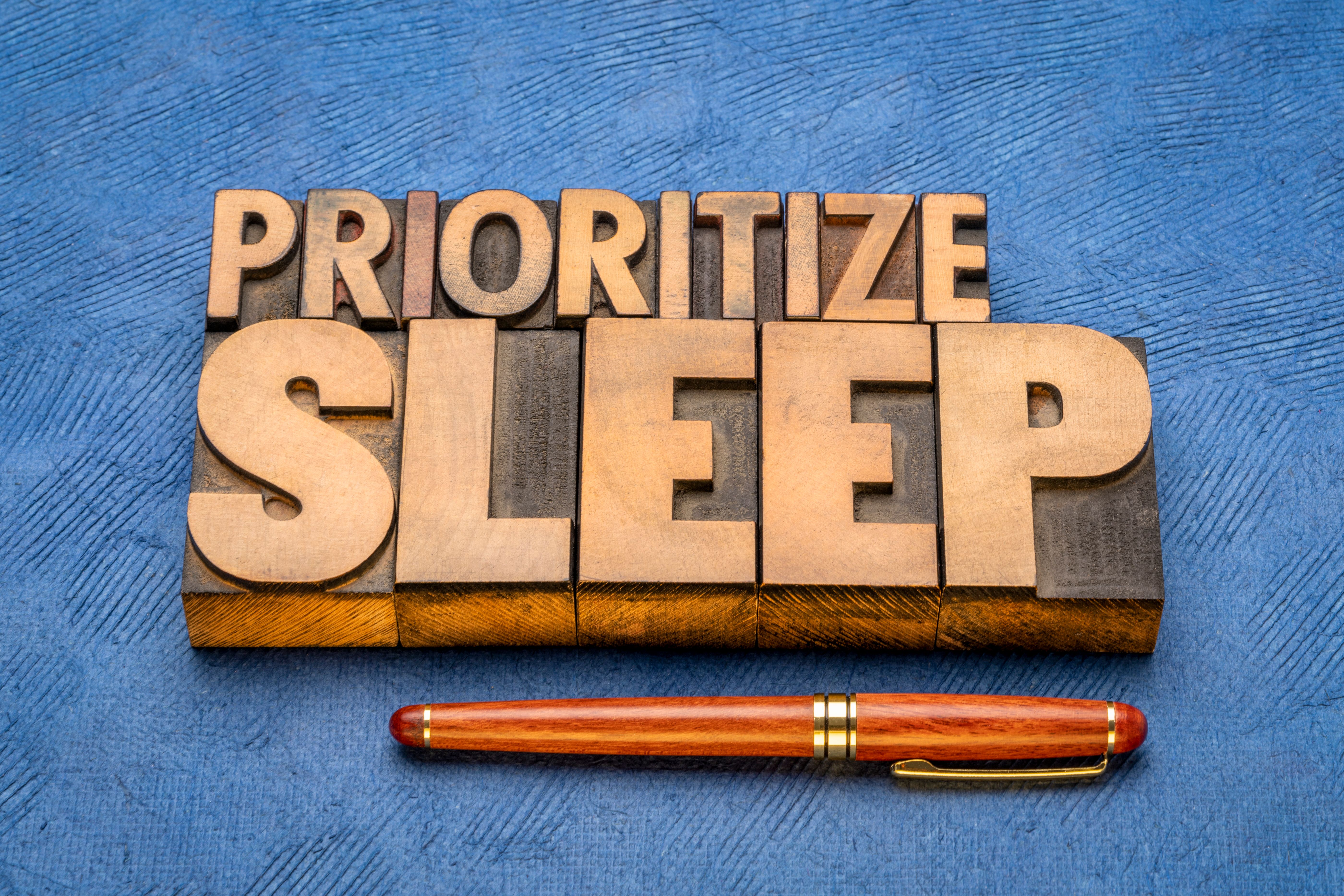 prioritize sleep - healthy lifestyle concept
