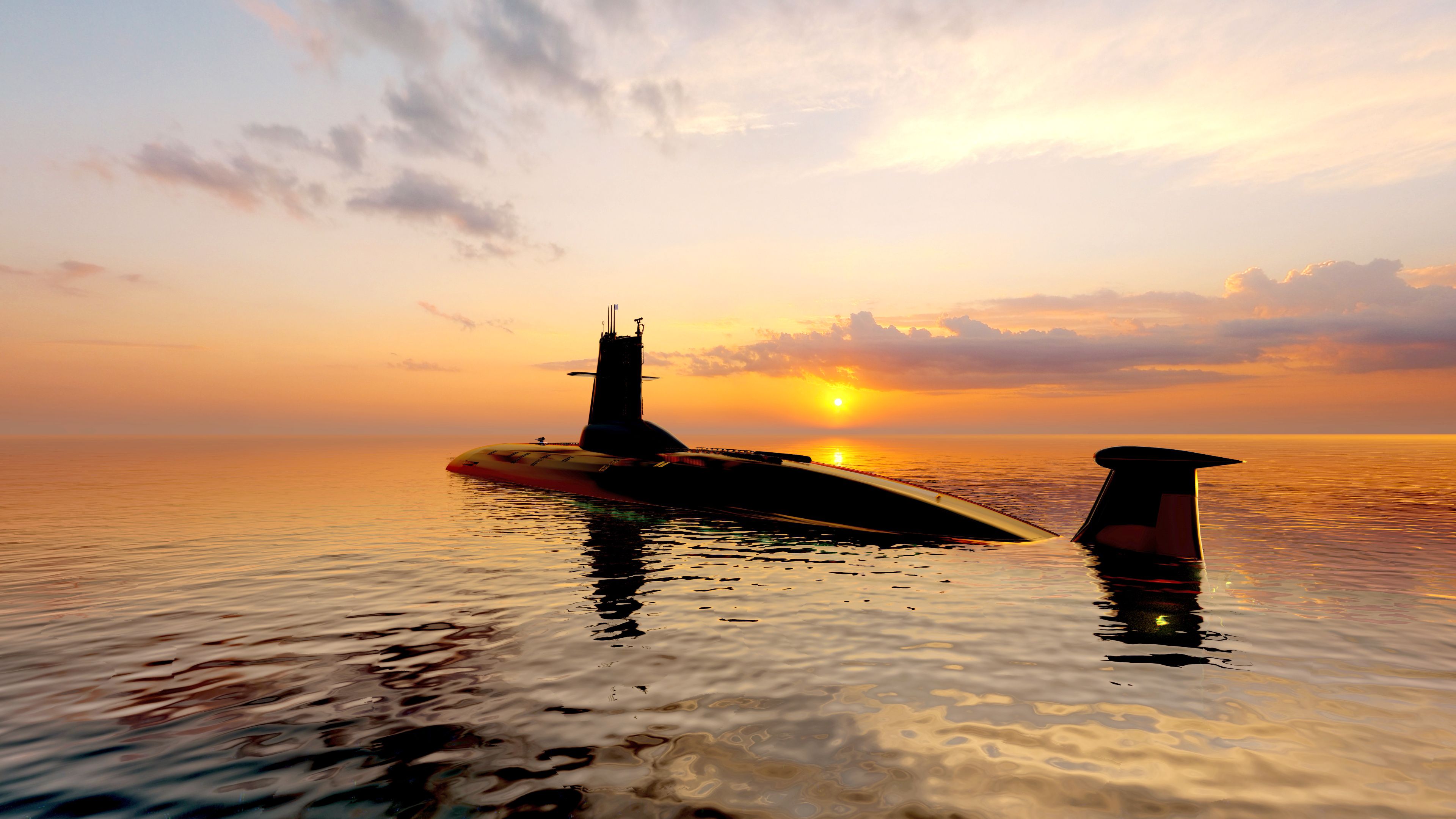 Naval platform acoustic and thermal signature management