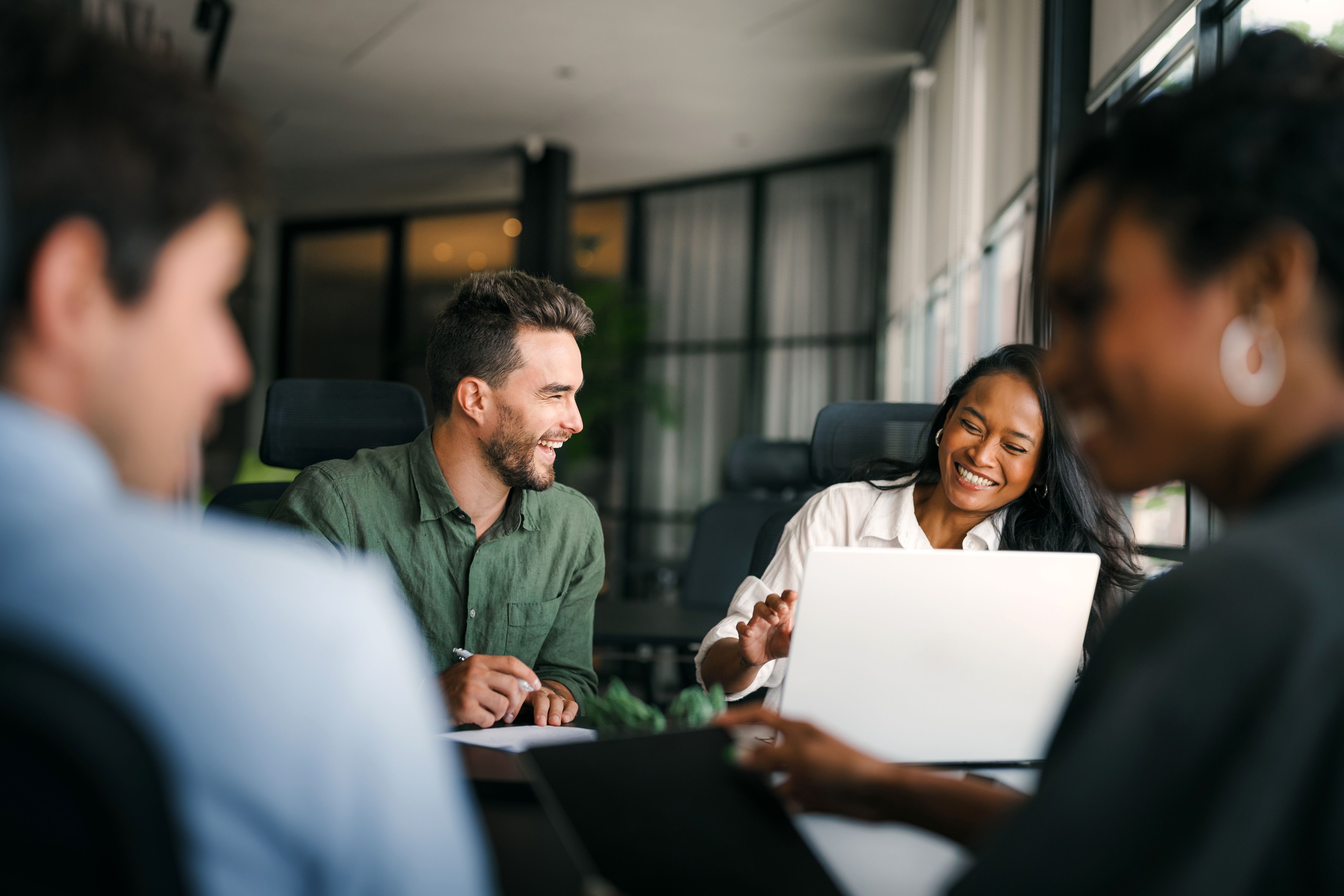 diverse office team