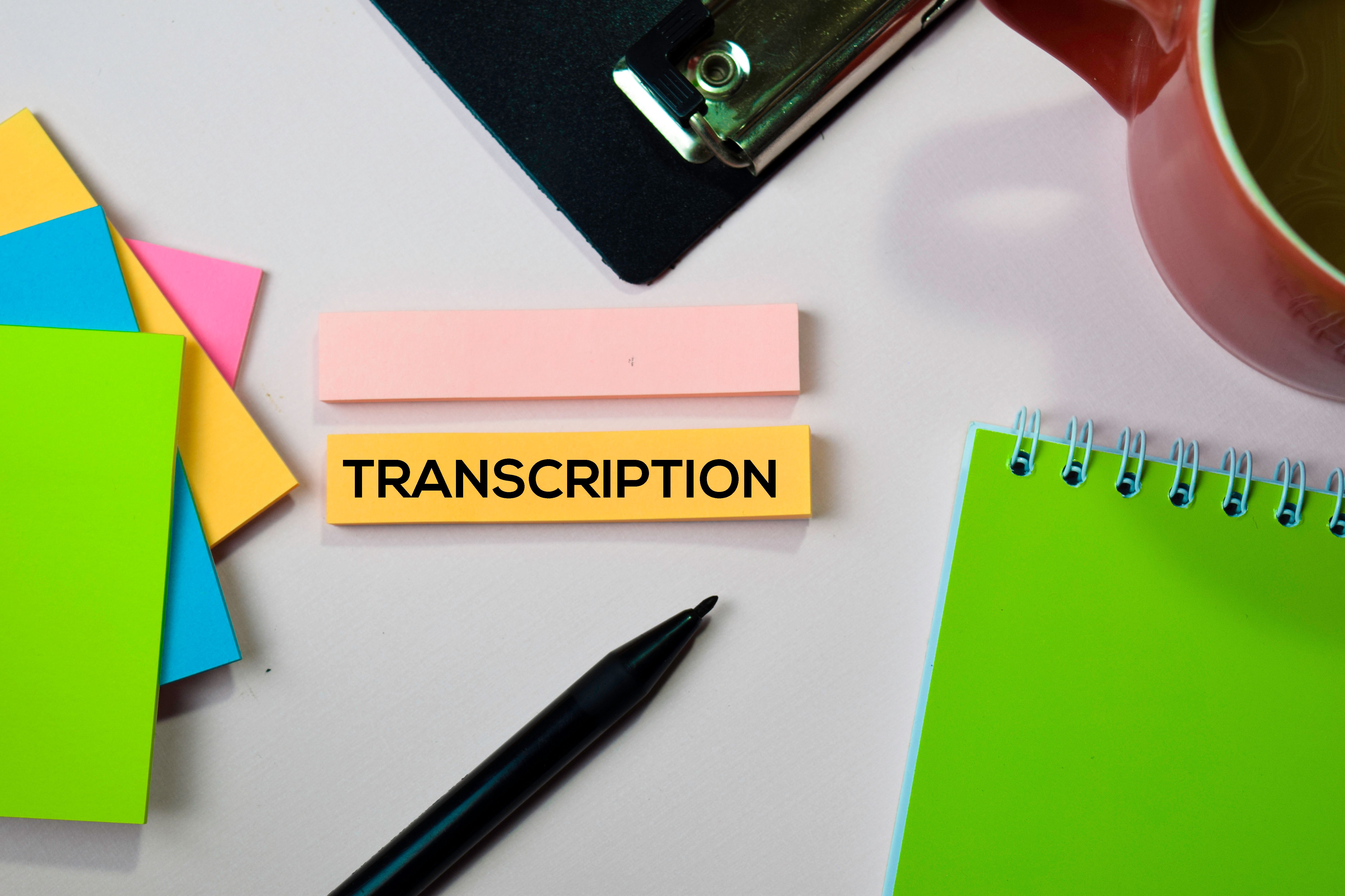transcription settings