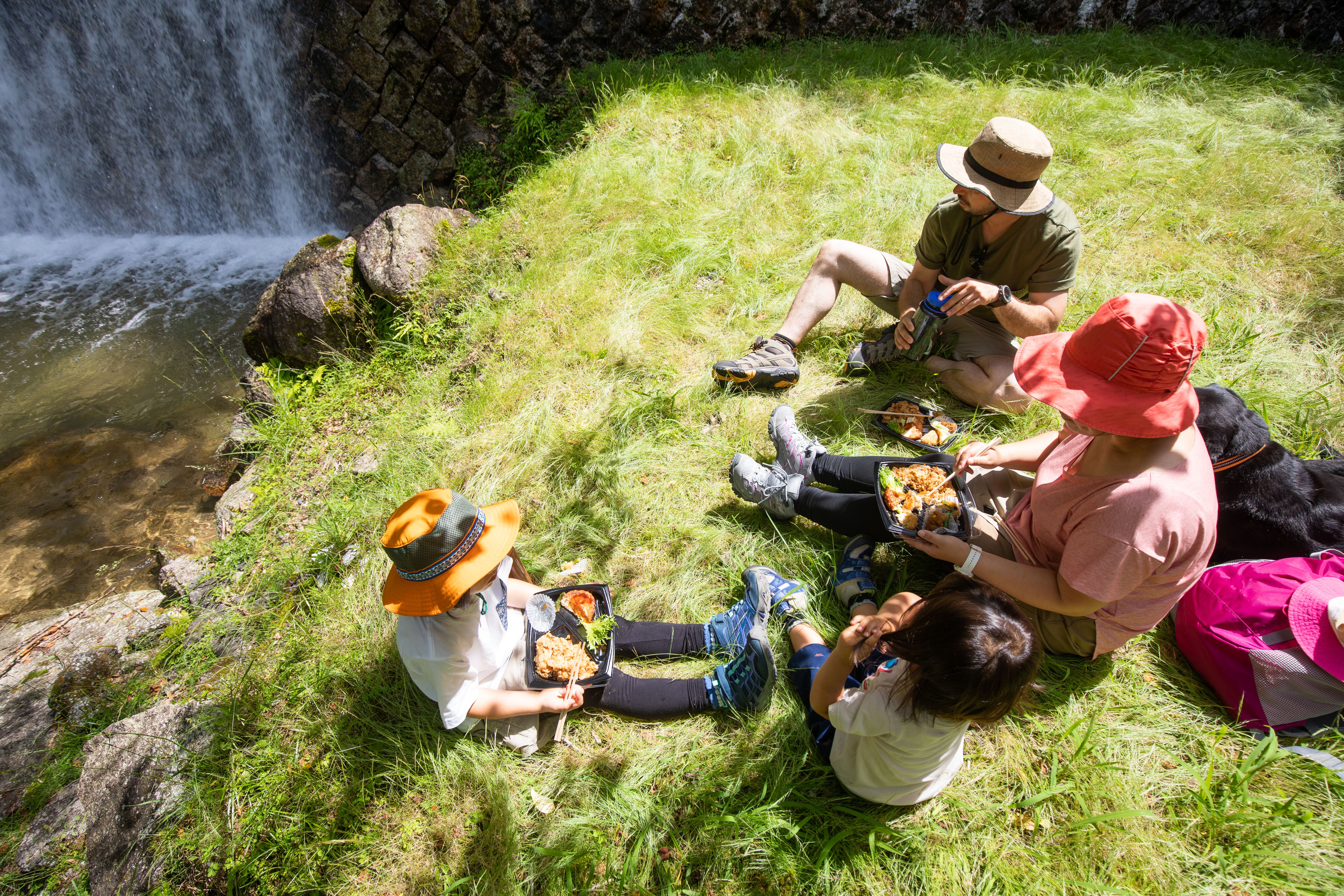 waterfall picnic