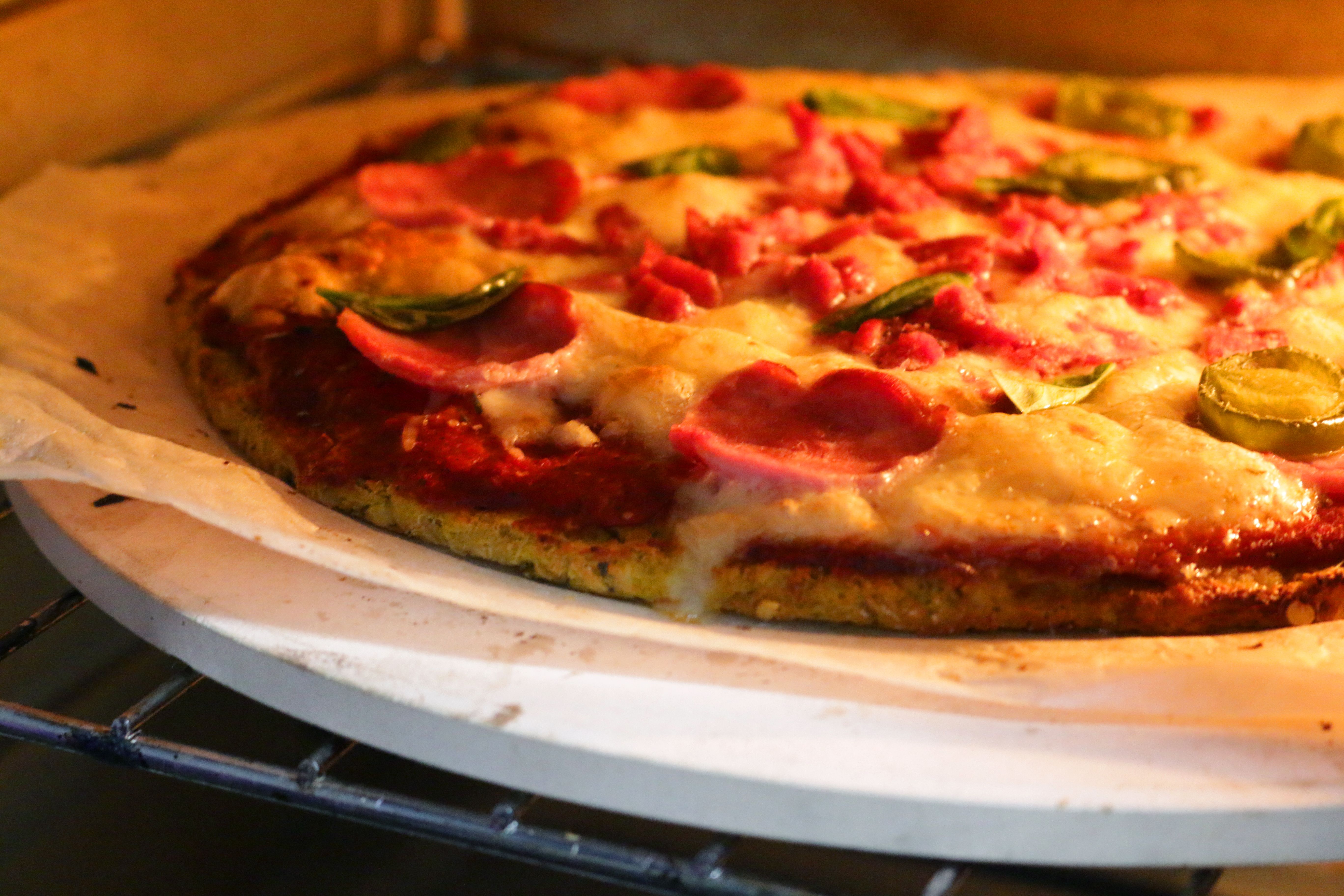 baking pizza