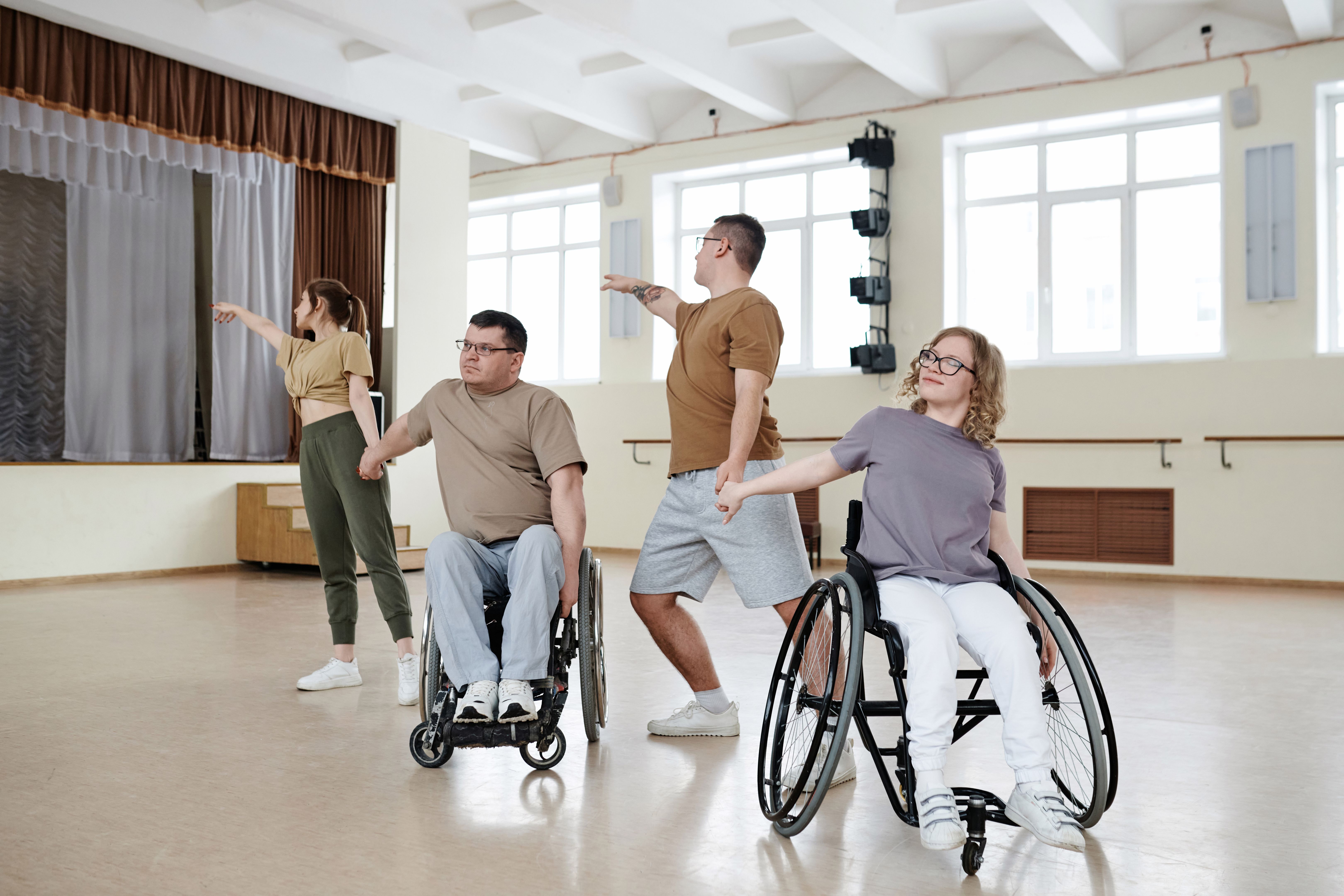 Dance Team Practicing In Spacious Studio