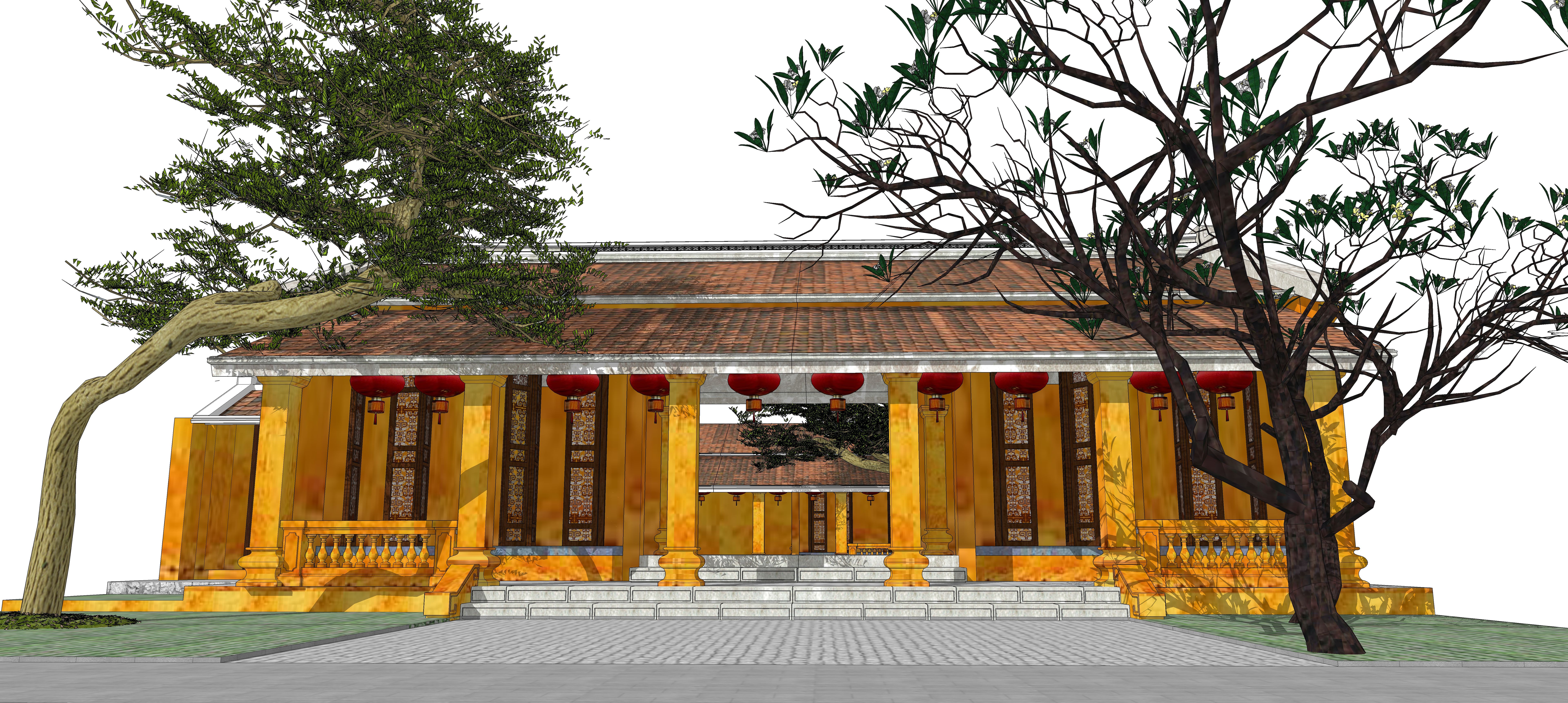 home Old Vietnam vintage / sketch 3D render image