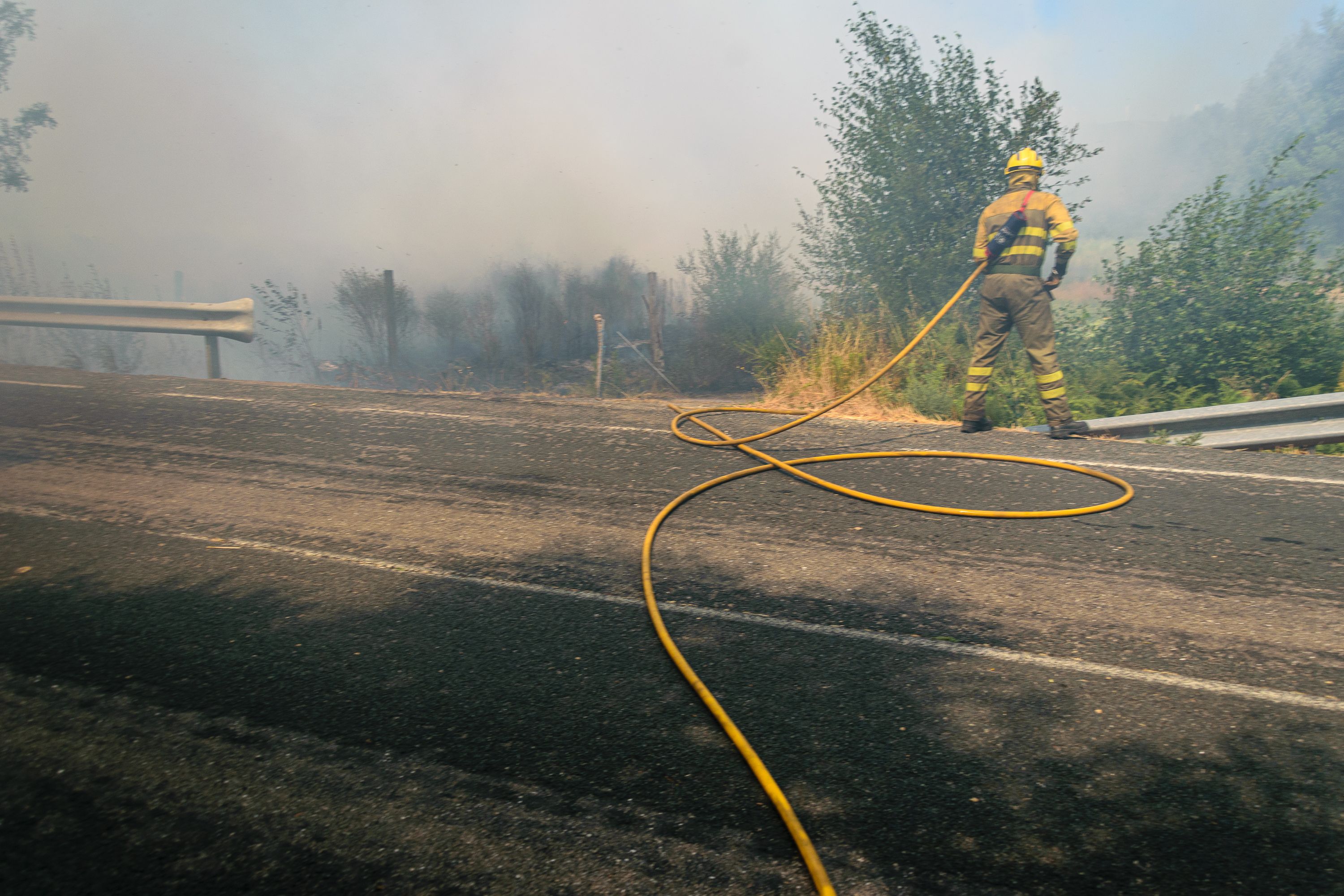 firefighters in action