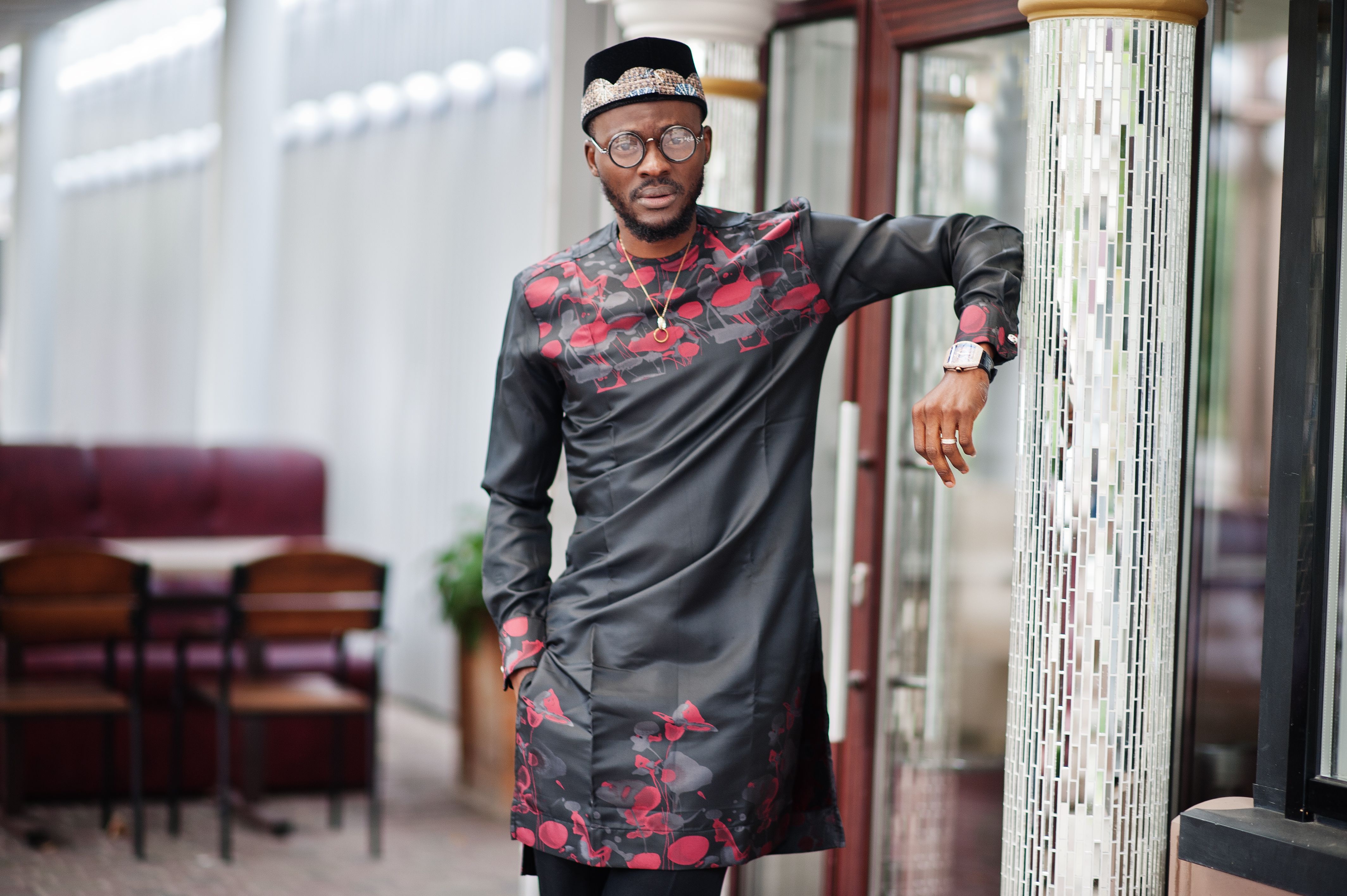mens fashion kaftan