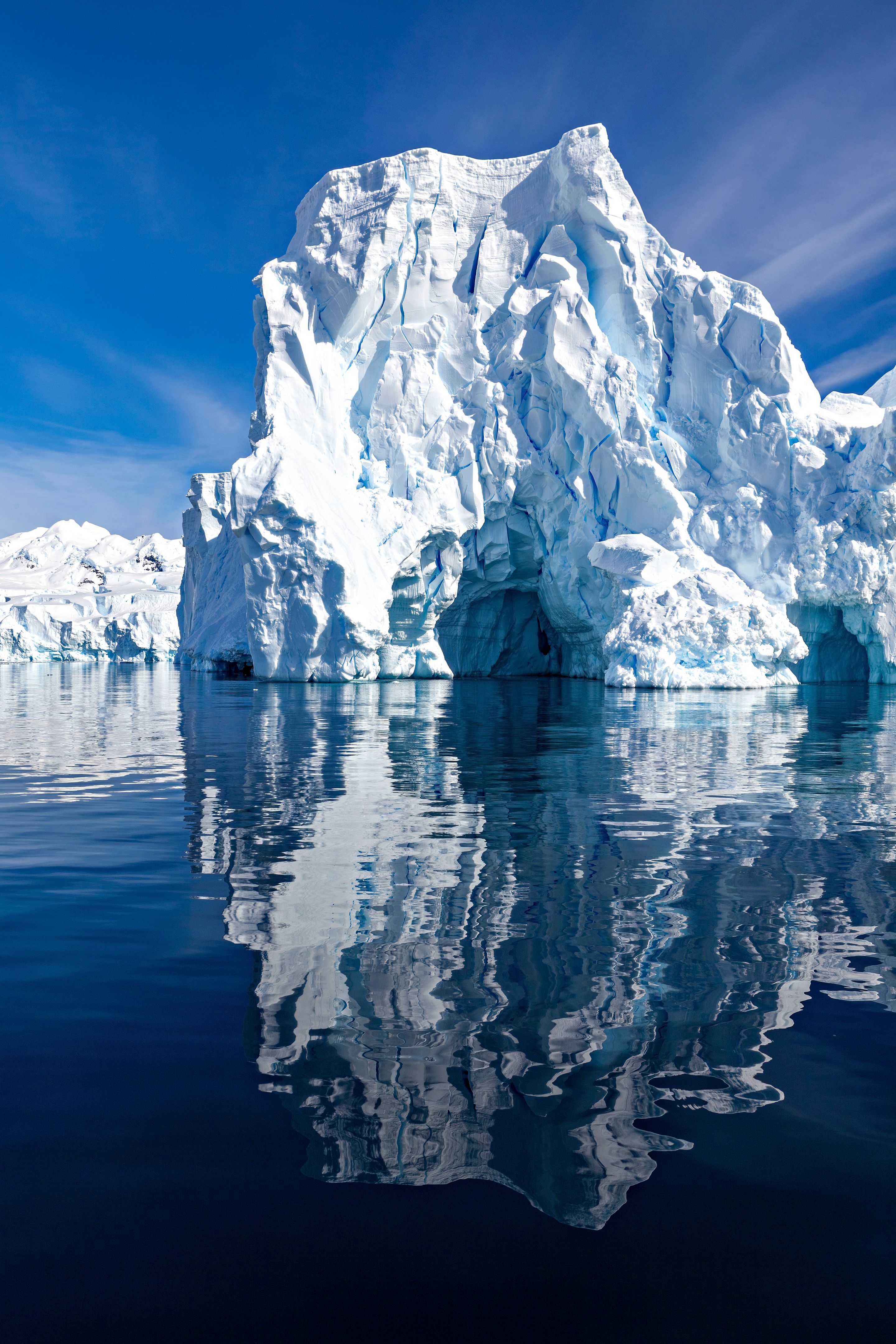 Glacier and Iceberg in the Antarctic Landscape