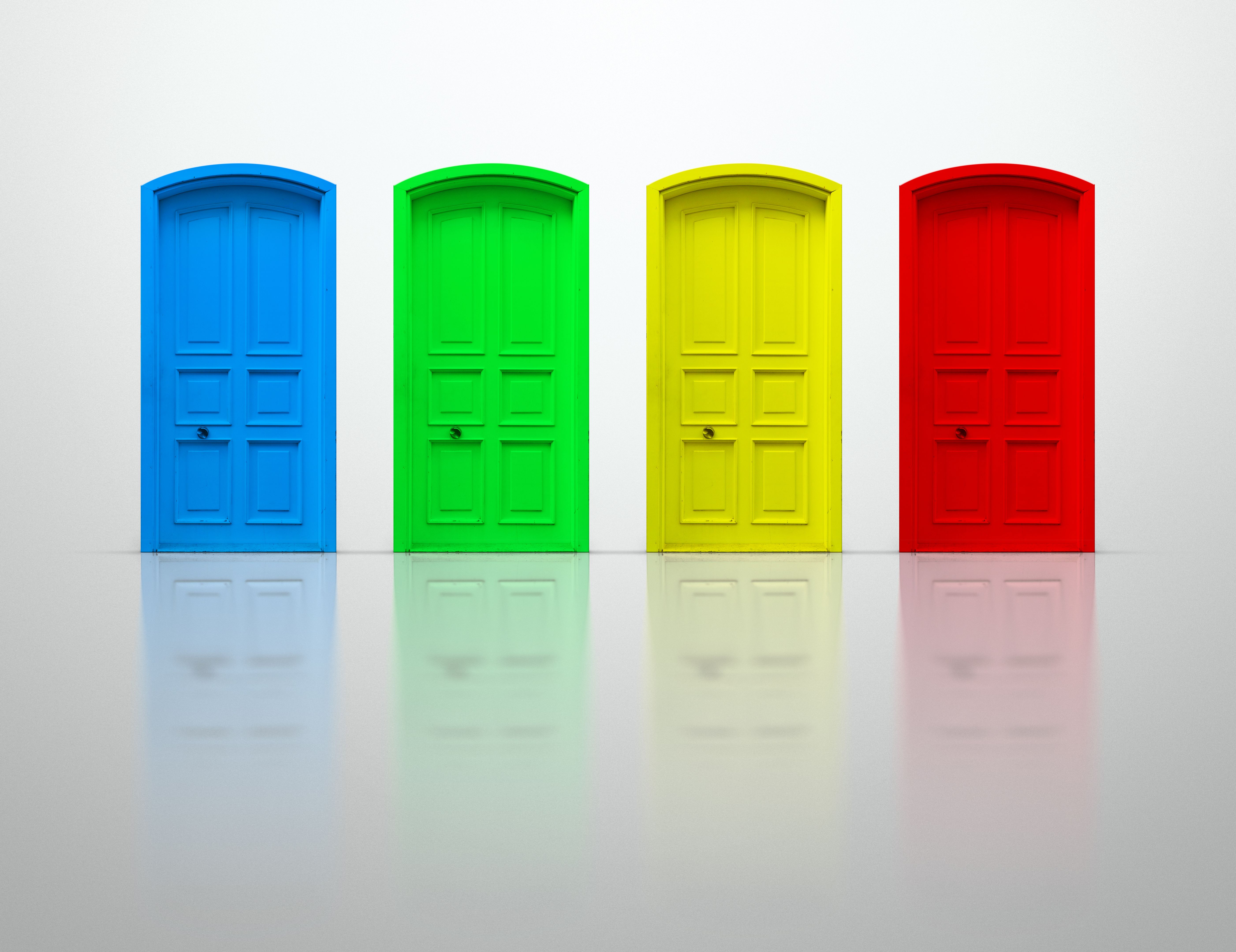 colorful interior doors