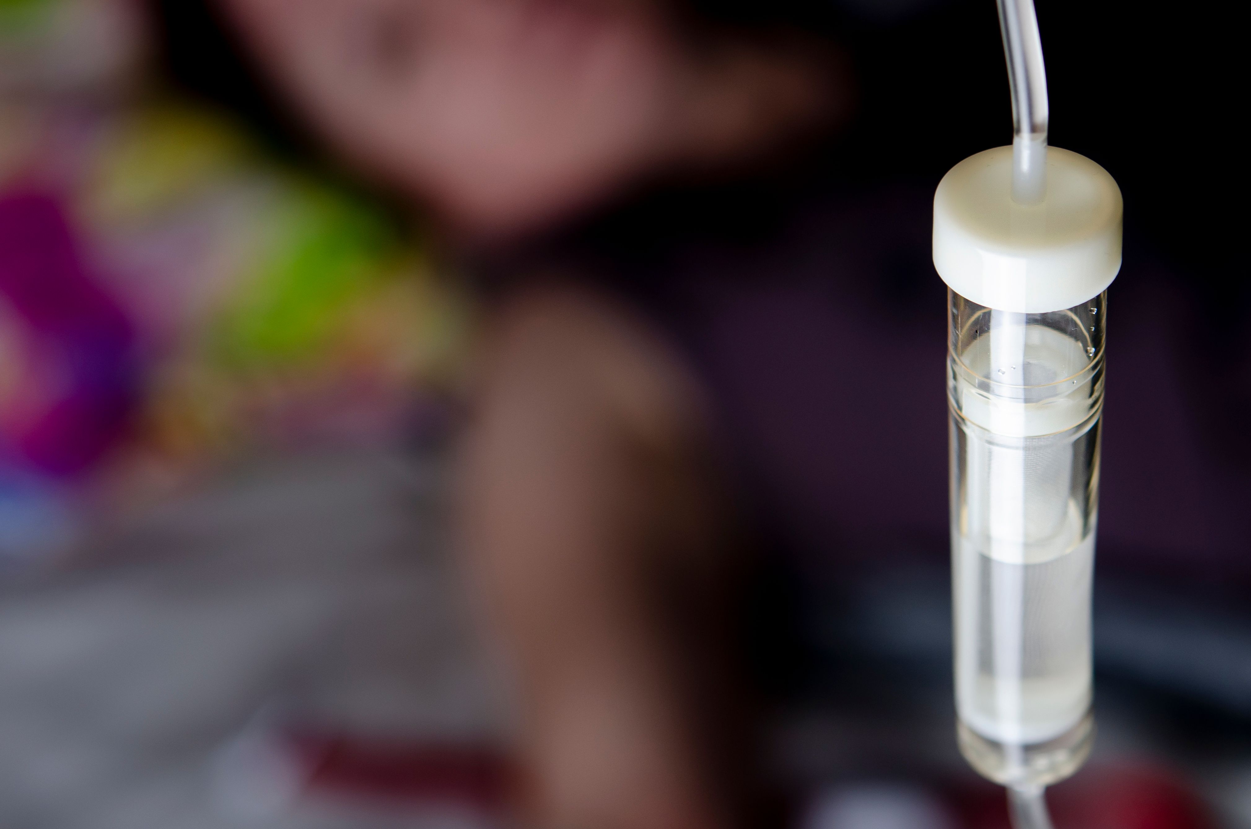 An infusion system filter for intravenous infusions