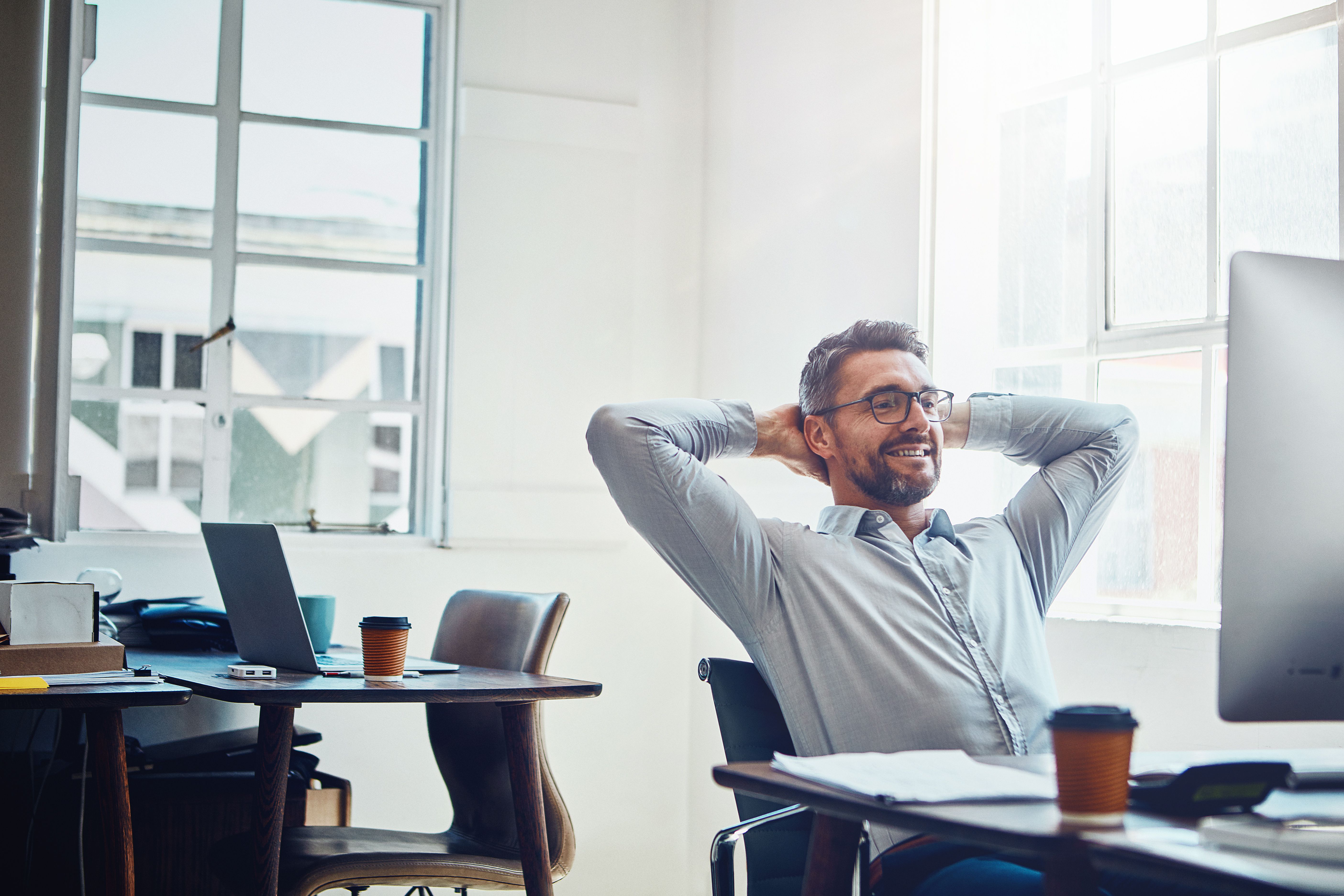 relaxed business owner